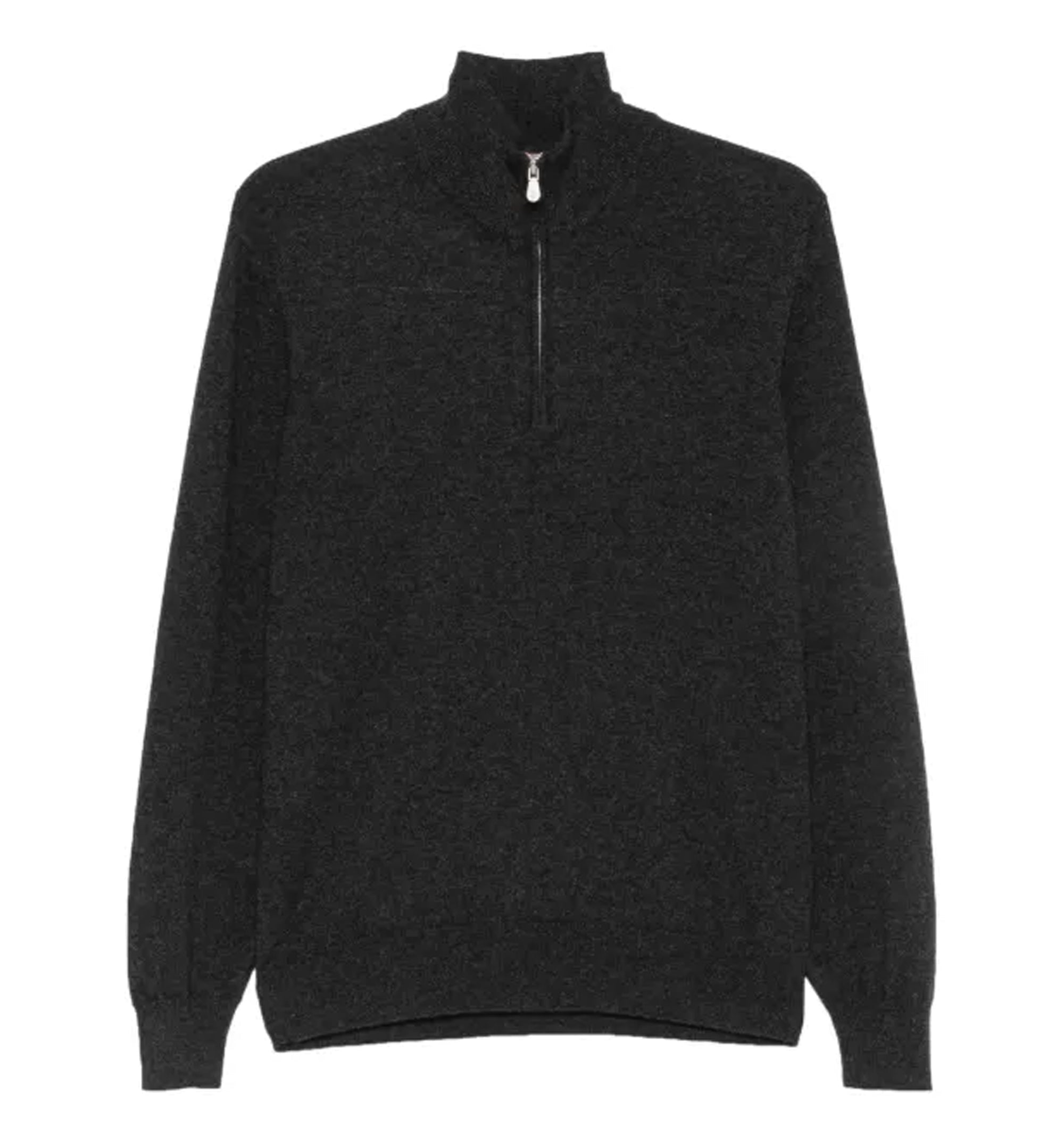 Cashmere sweater with half zip