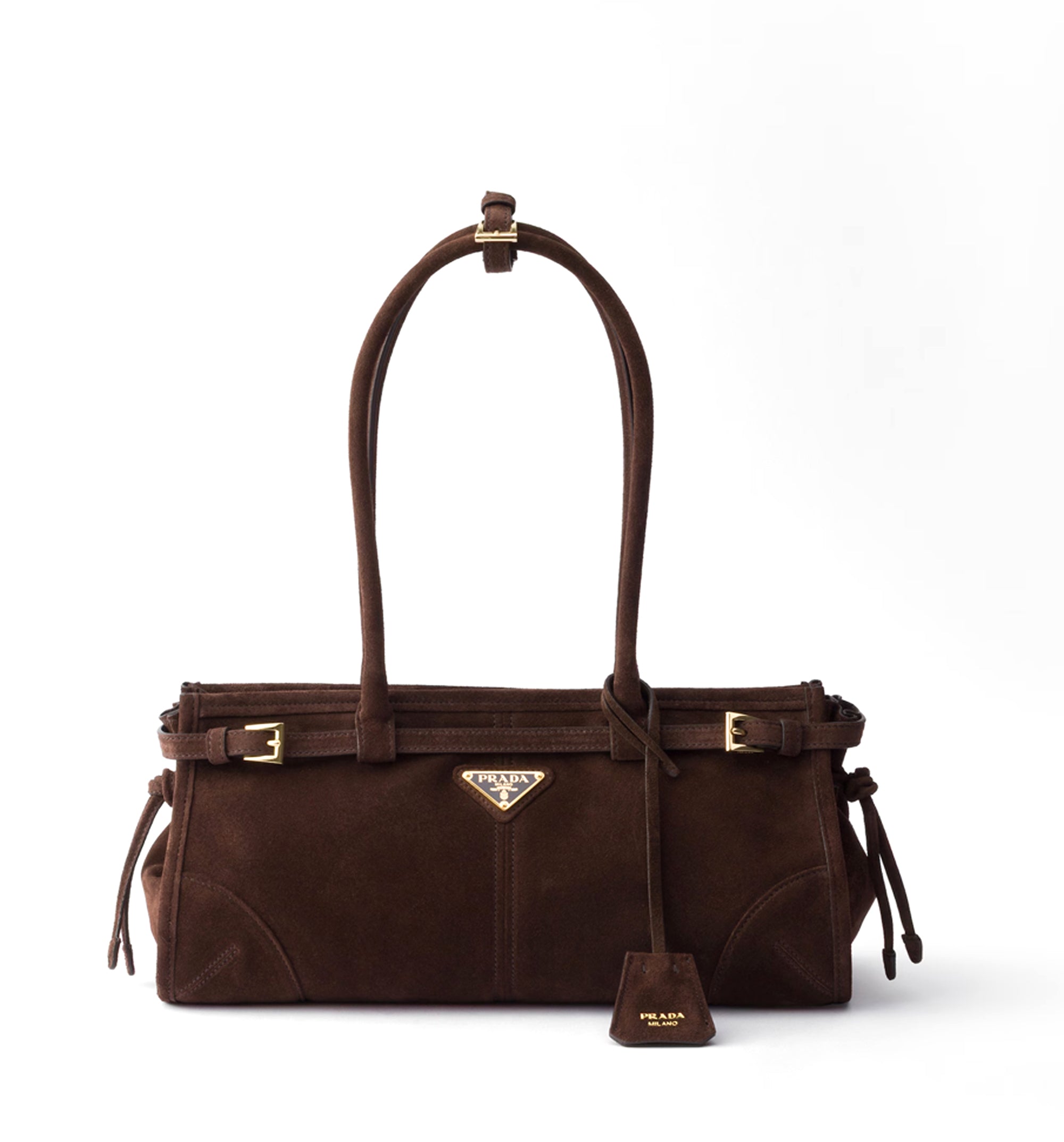 Prada Bonnie medium suede bag