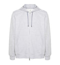 Cotton, cashmere and silk French terry double cloth hooded sweatshirt with zipper