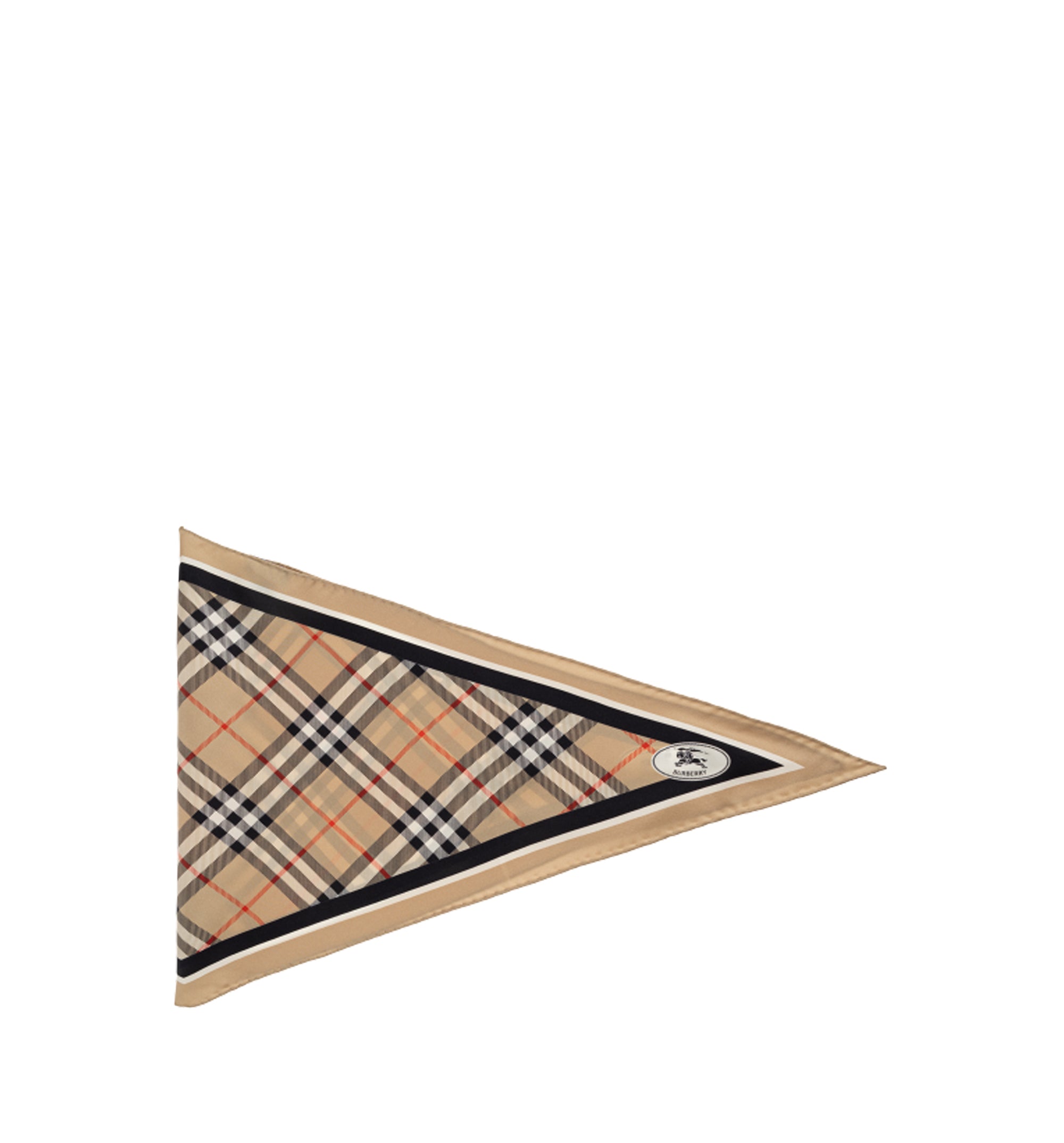 Check Knight Stamp Silk Scarf
