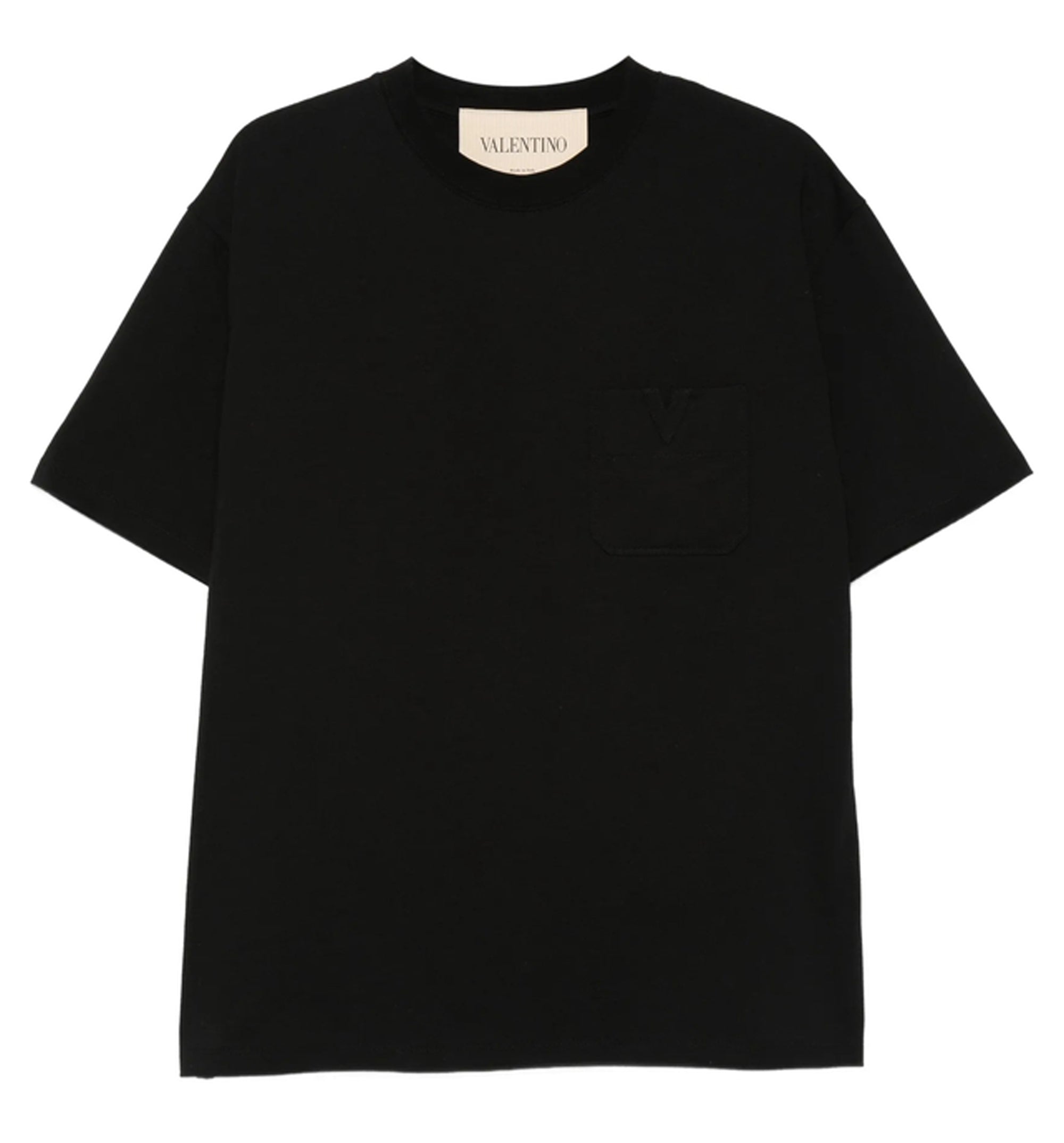 Cotton T-Shirt With VLogo Detail