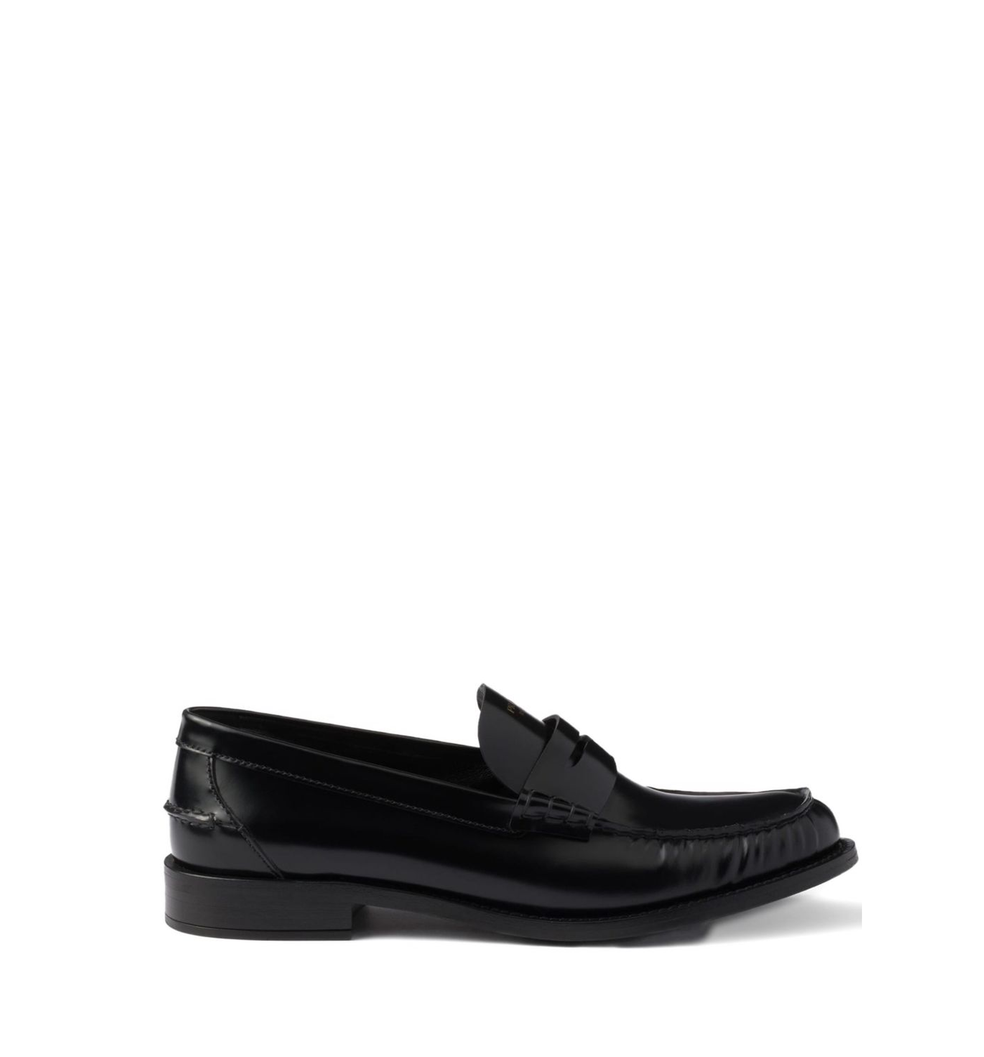 Brushed-Leather Loafers