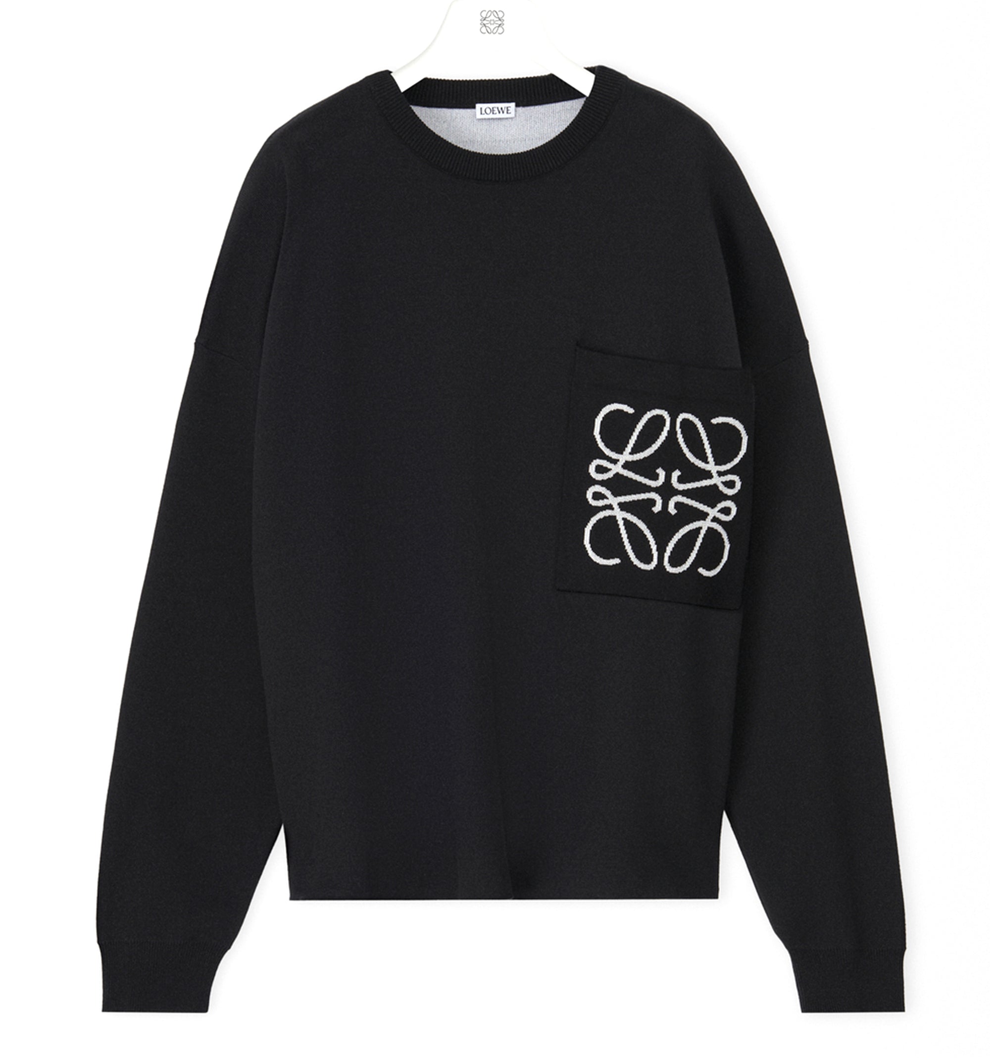 Anagram Pocket Sweater In Cotton Blend