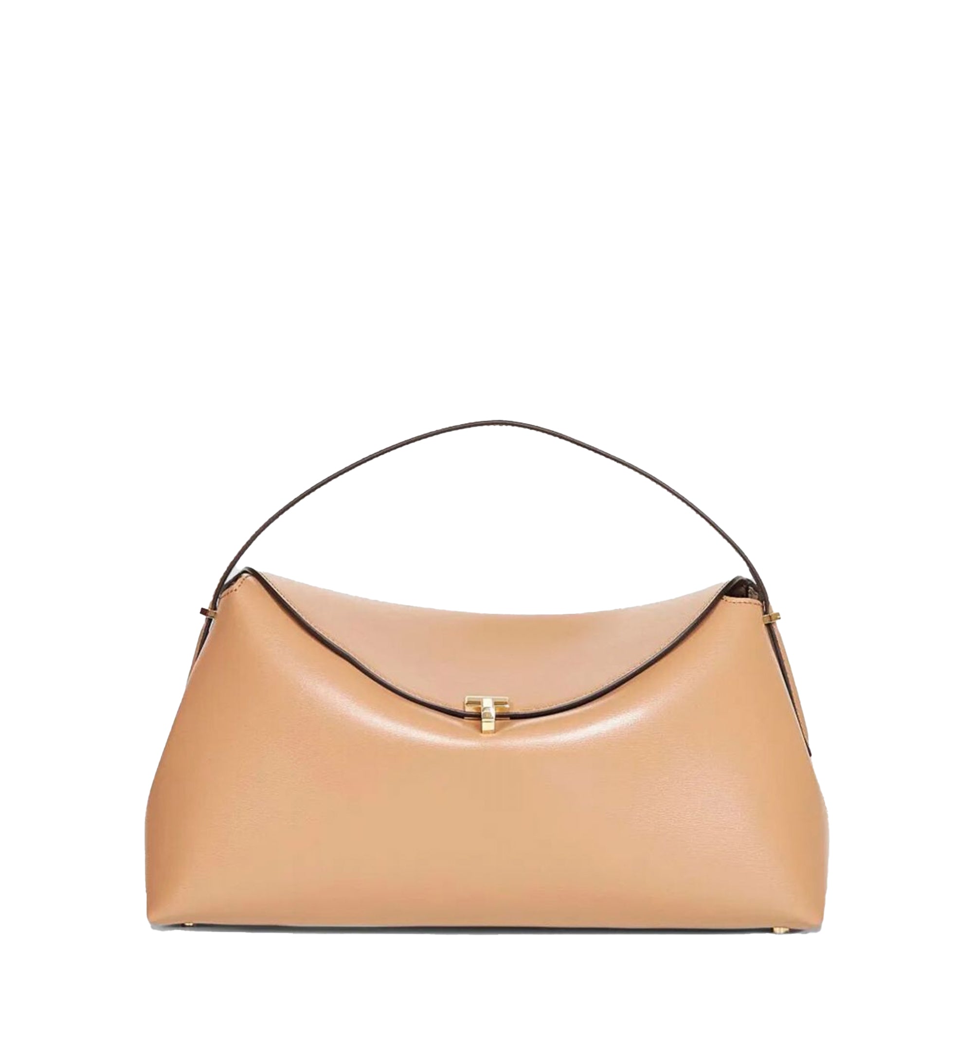 T-Lock Leather Top Handle Bag