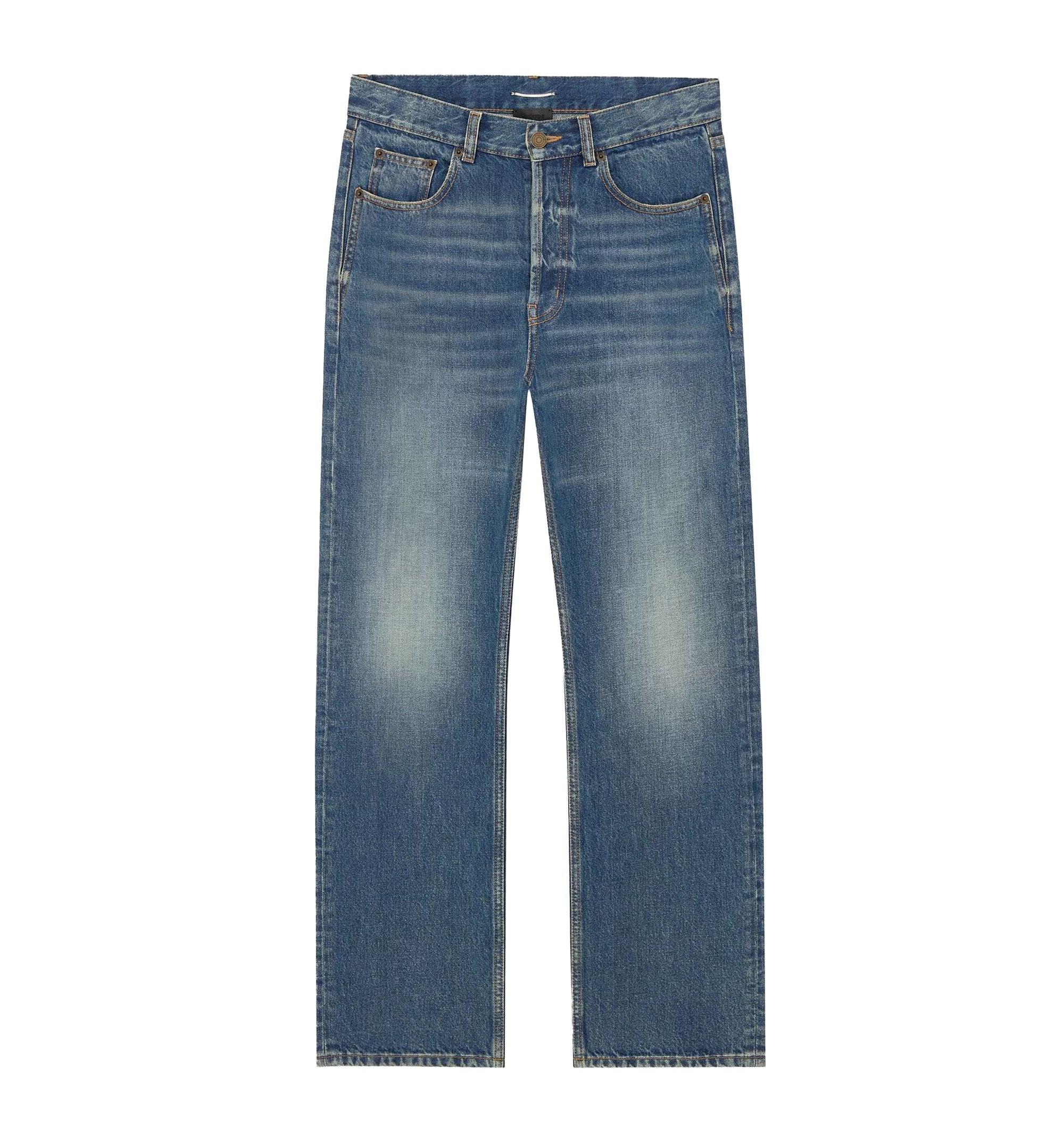 Loose Straight Mid-rise Jeans
