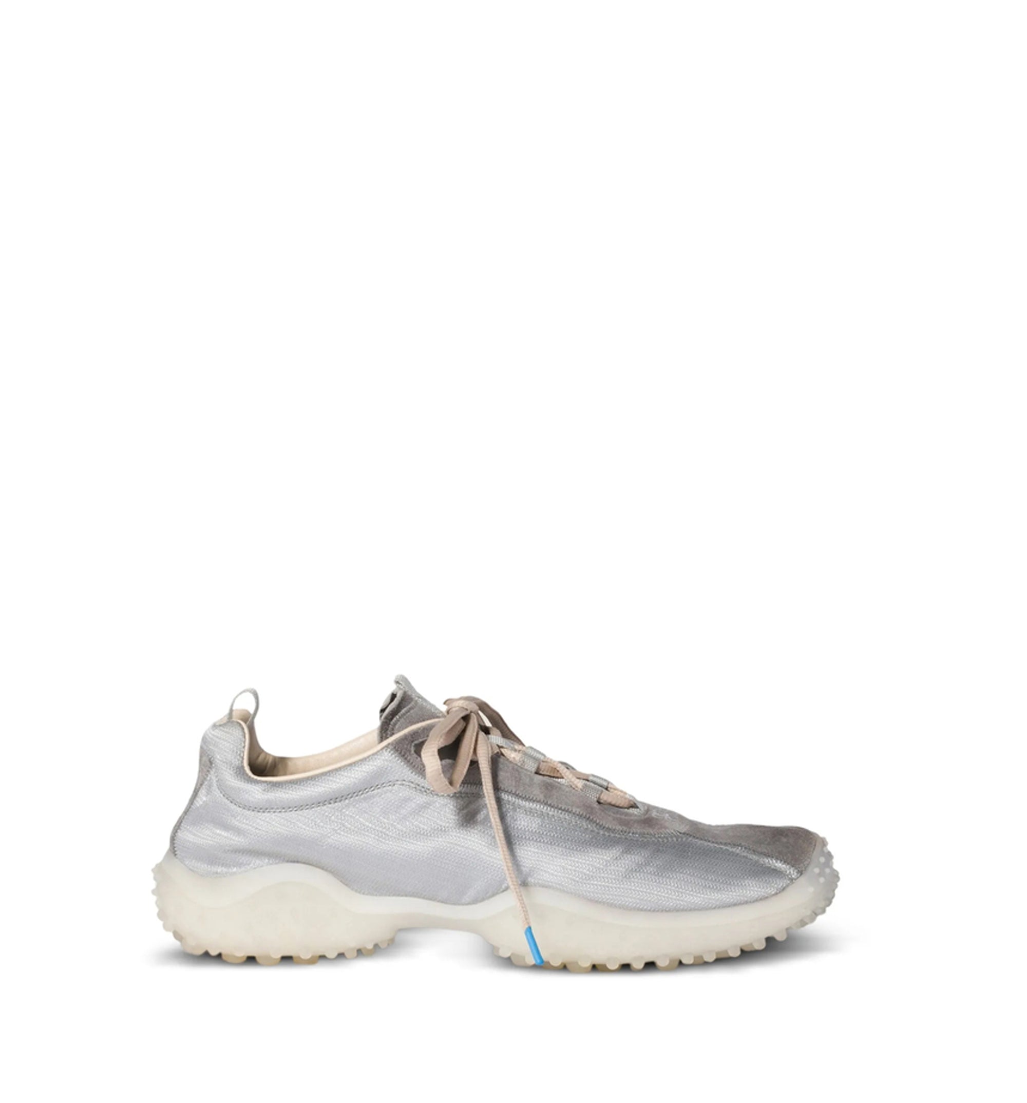 Bubble technical fabric and suede sneakers