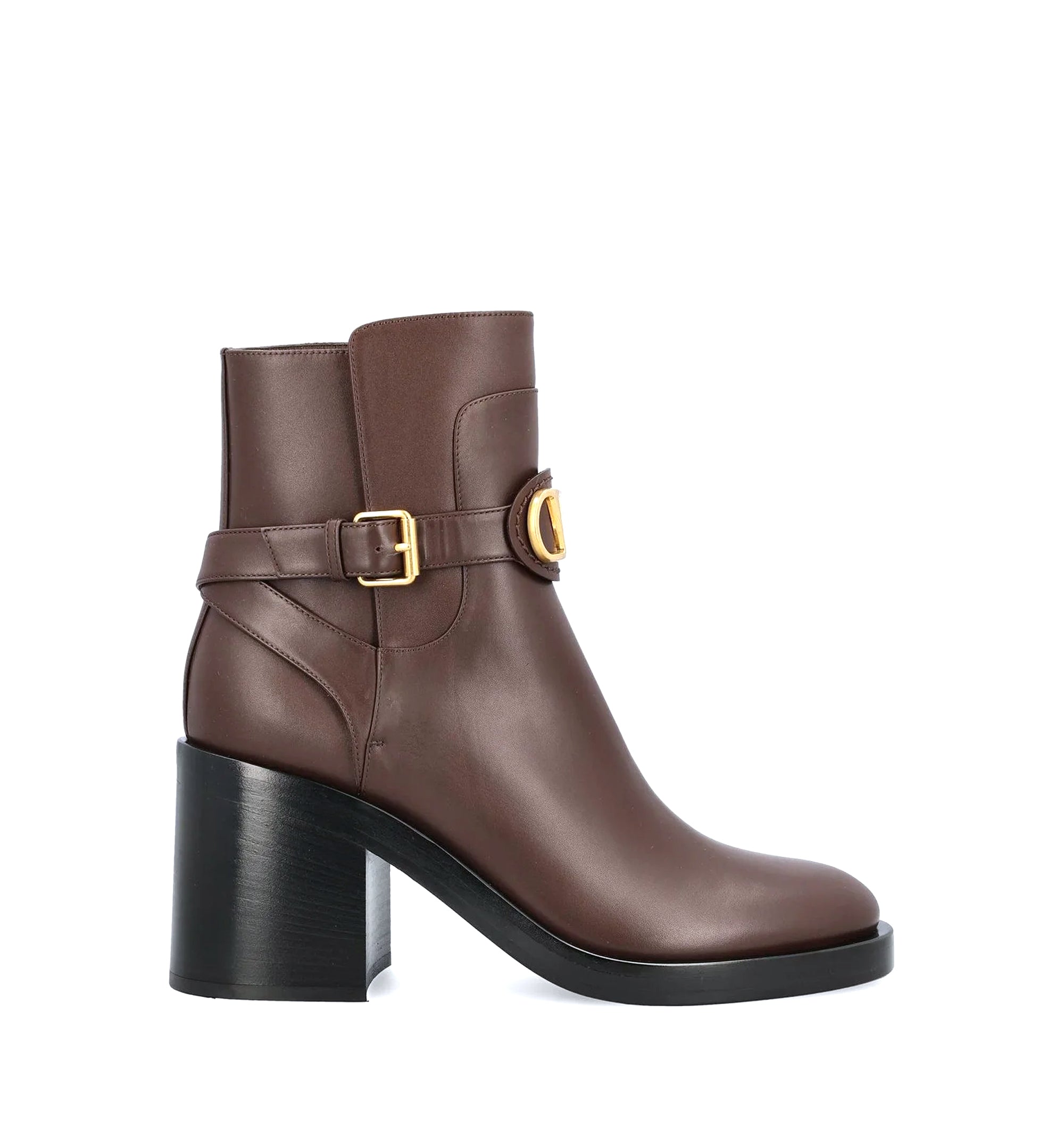 VLogo Signature Block Heel Ankle Boots