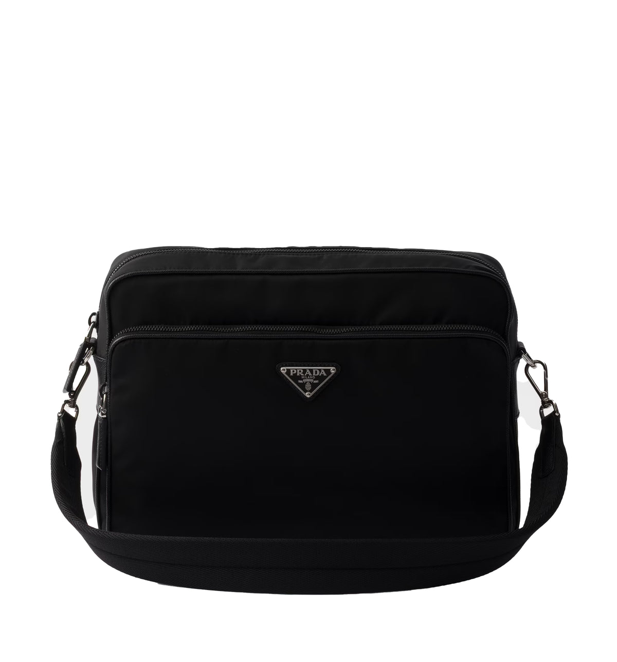 Re-Nylon and Saffiano leather shoulder bag
