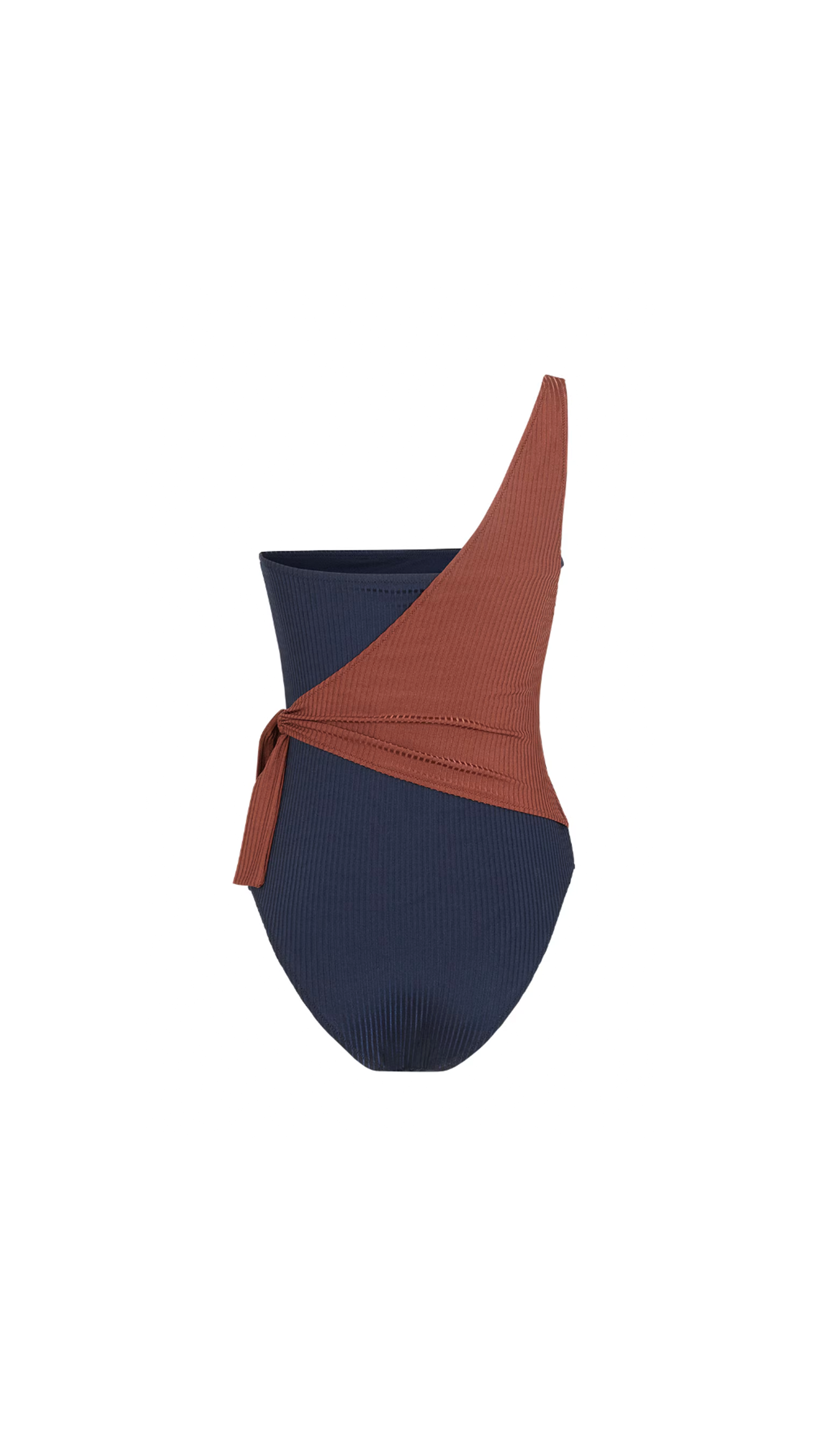 Lycra® Swimsuit - Navy/Brown