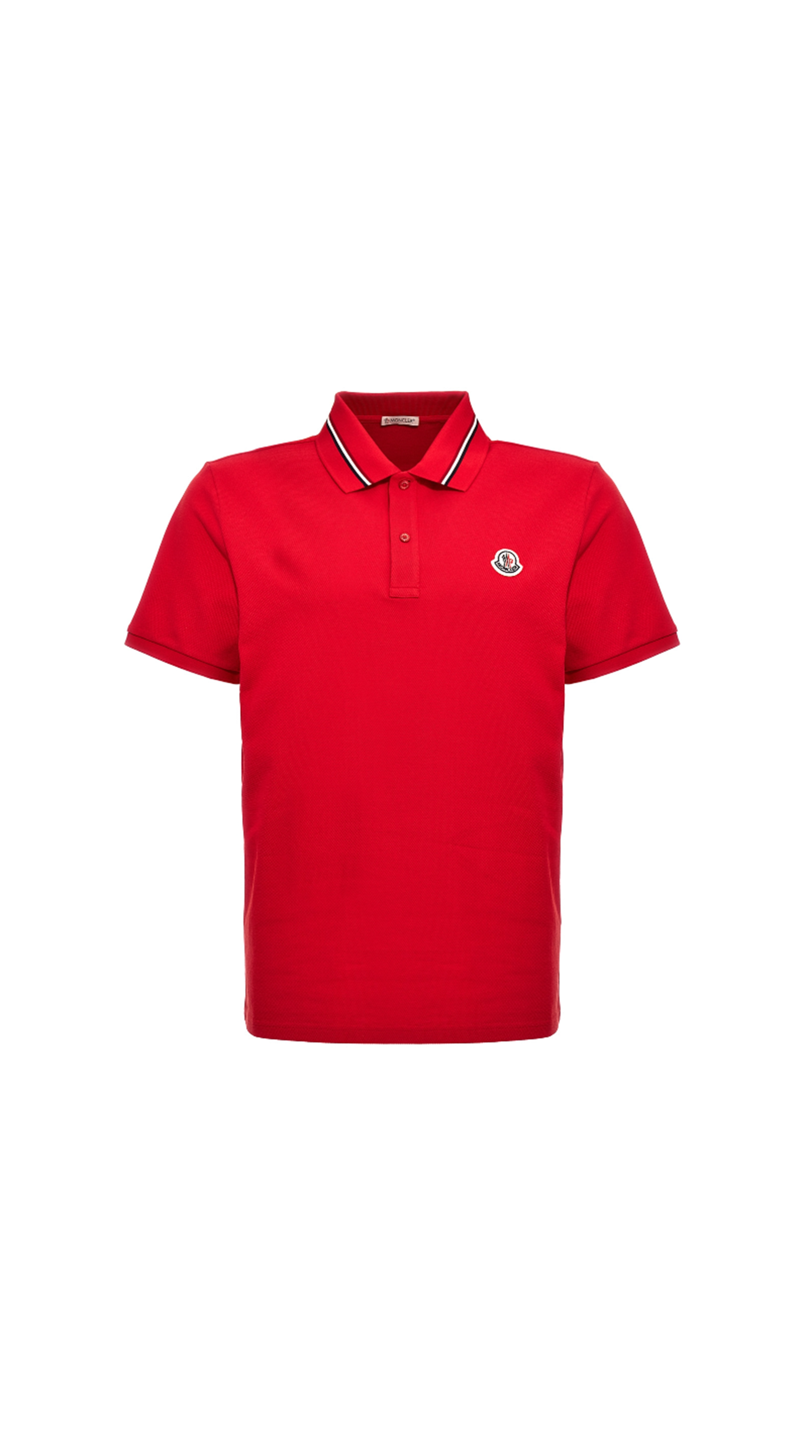 Logo Patch Polo Shirt - Red