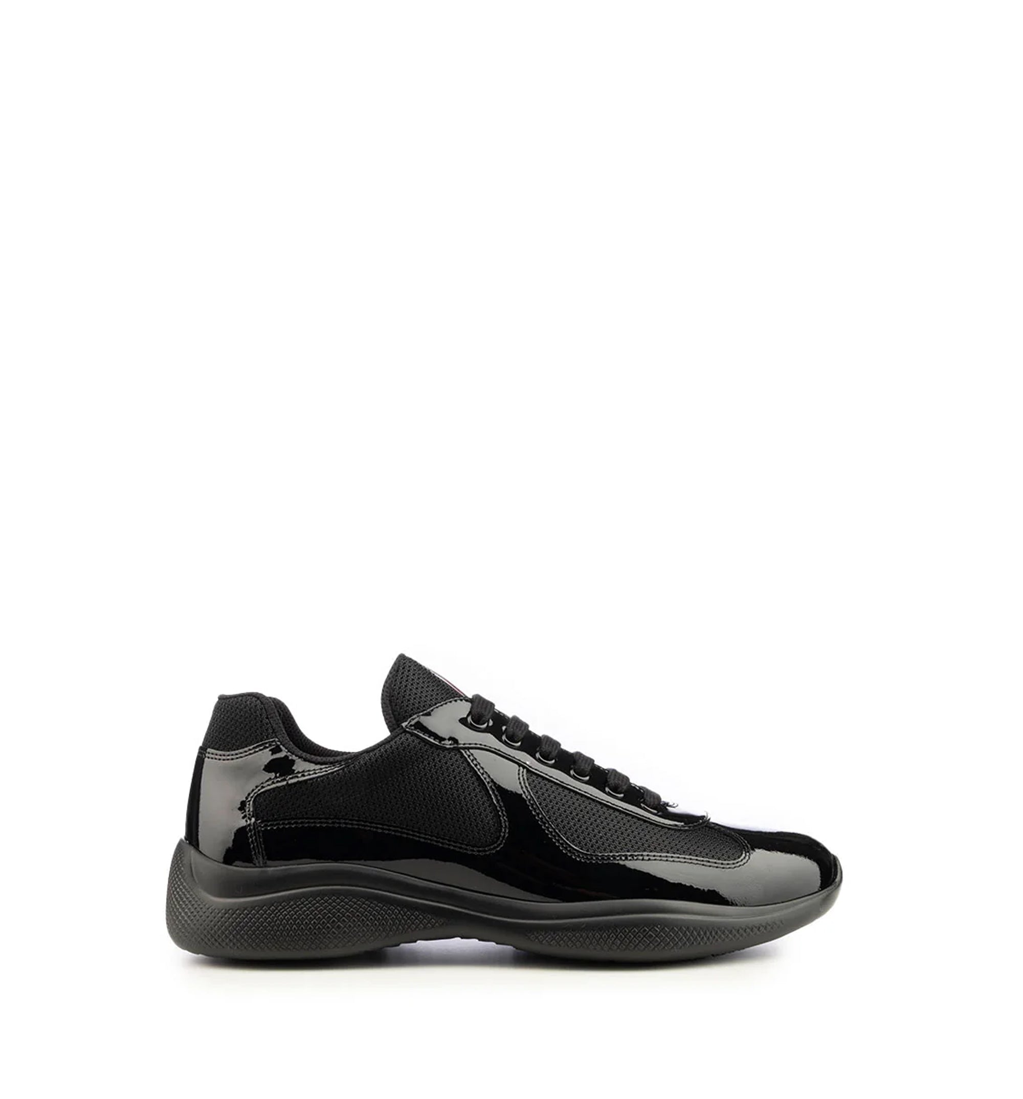 Two-Tone Leather And Fabric Prada America’s Cup Sneakers