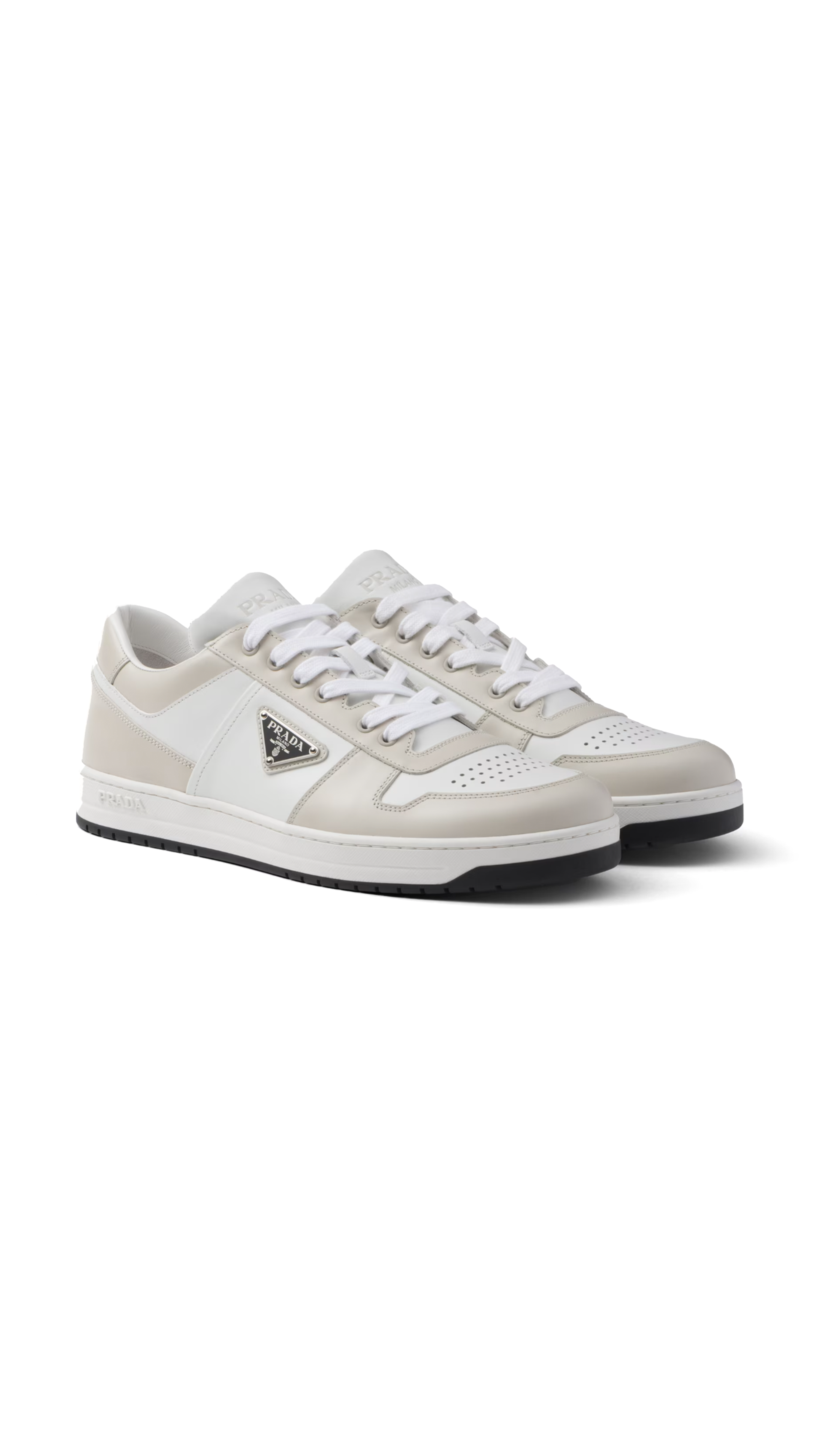 Downtown Leather Sneakers - White/Pumice Stone