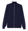 Cashmere high-neck cardigan with zipper