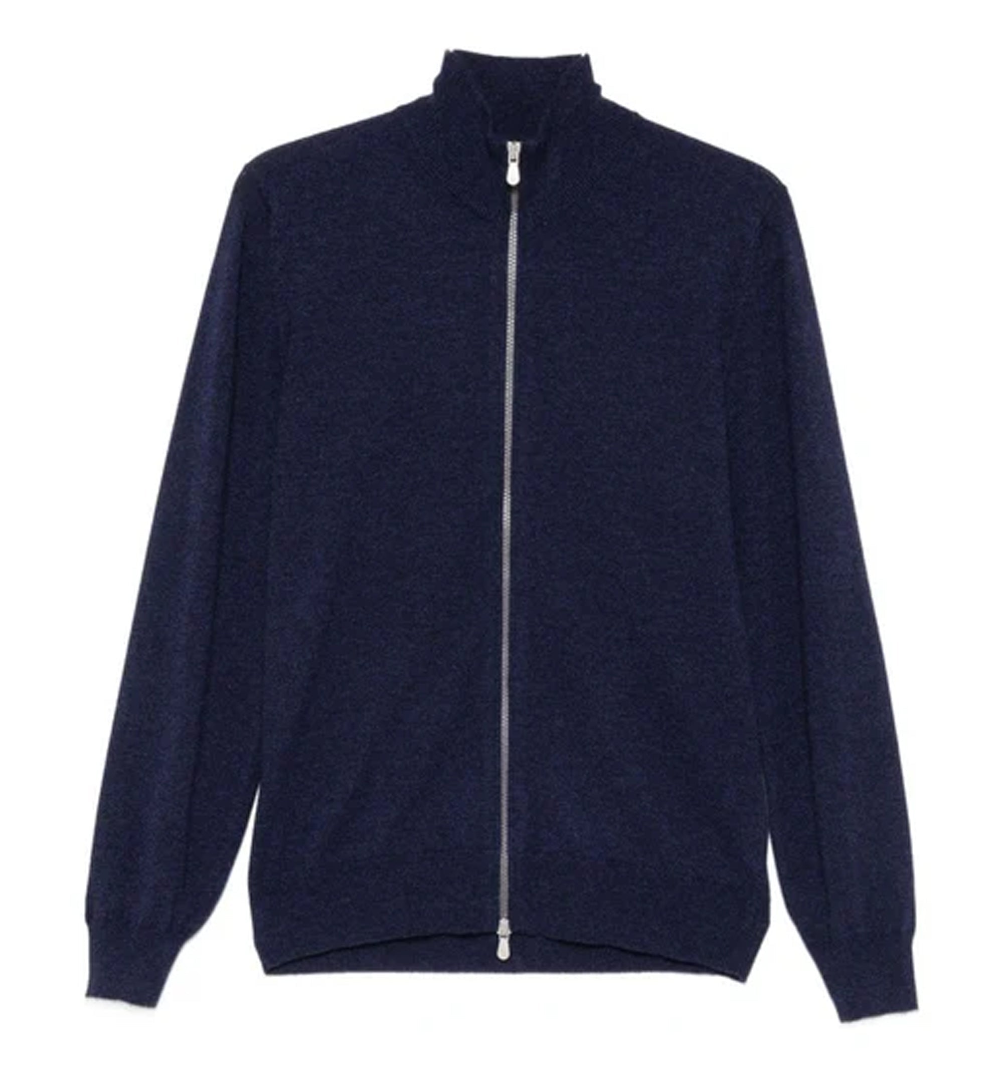 Cashmere high-neck cardigan with zipper
