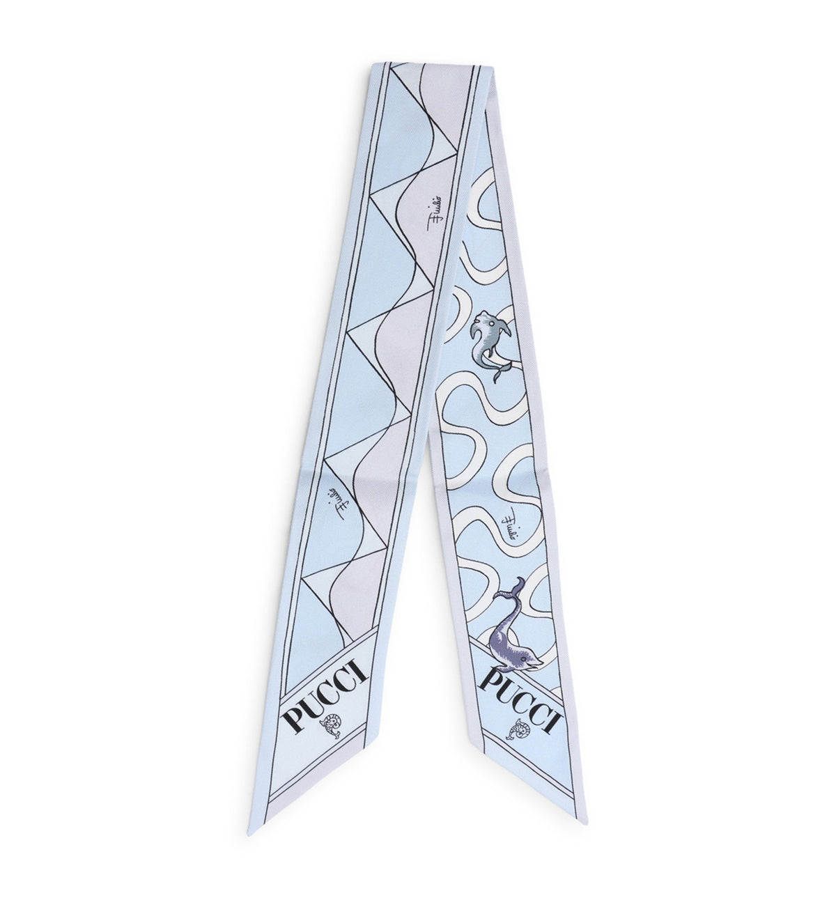 Printed silk scarf