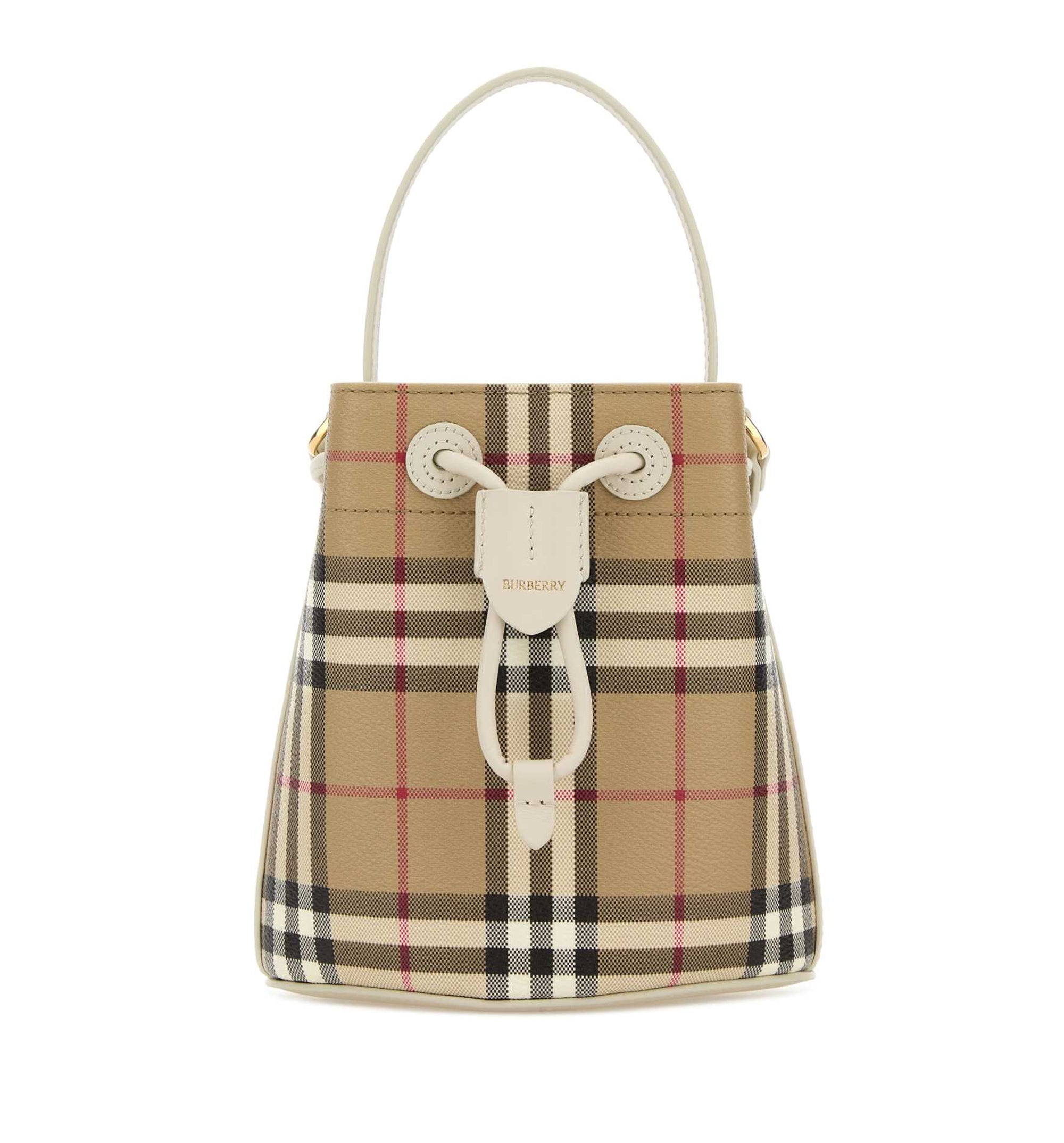 Printed Canvas Bucket Bag