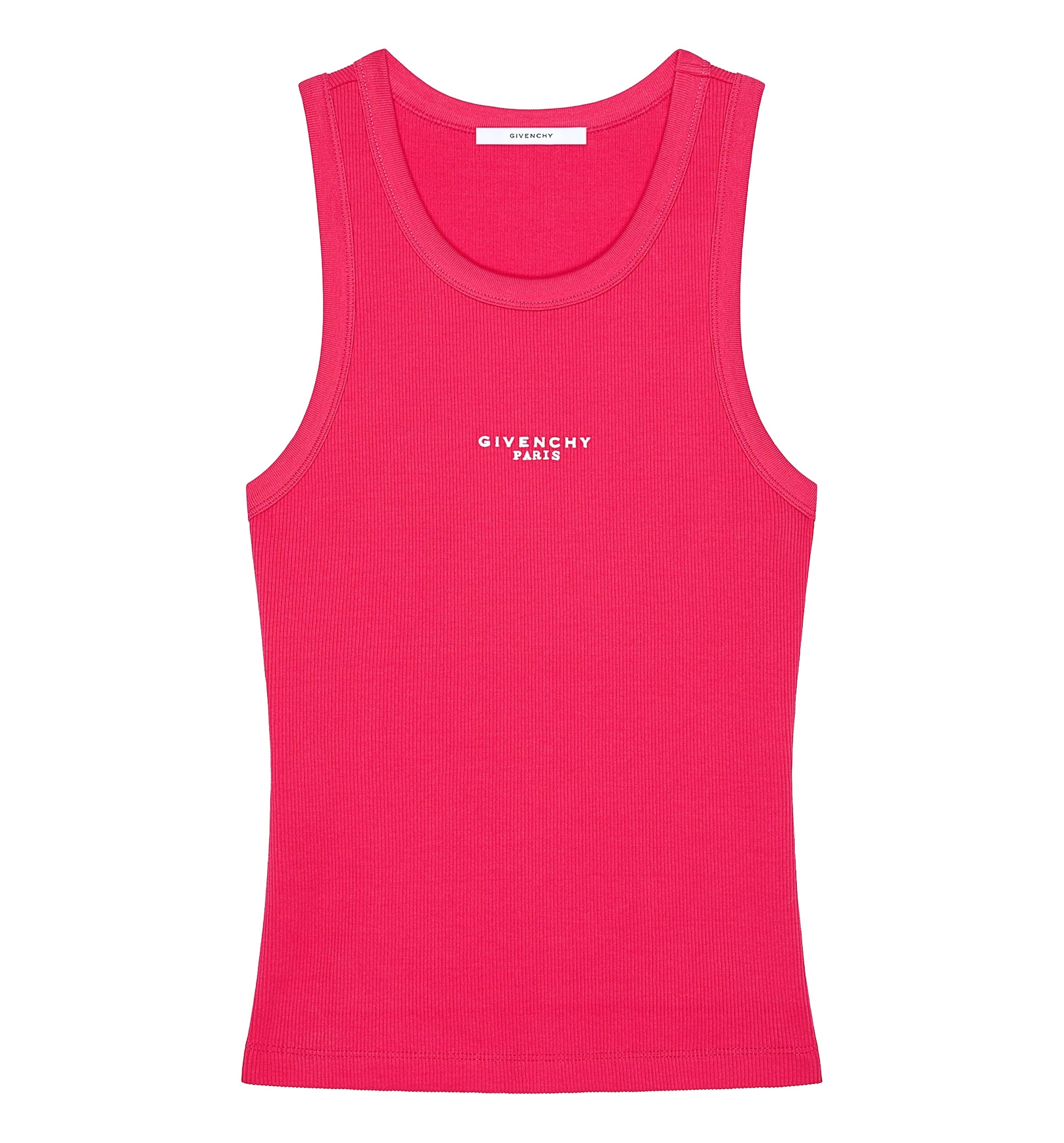 Slim fit tank top in cotton with Givenchy Paris print