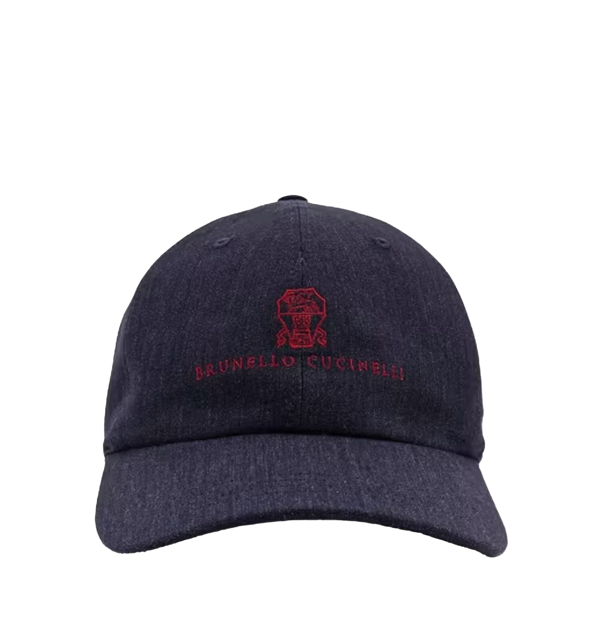 Garment-dyed twisted cotton gabardine baseball cap with embroidered logo