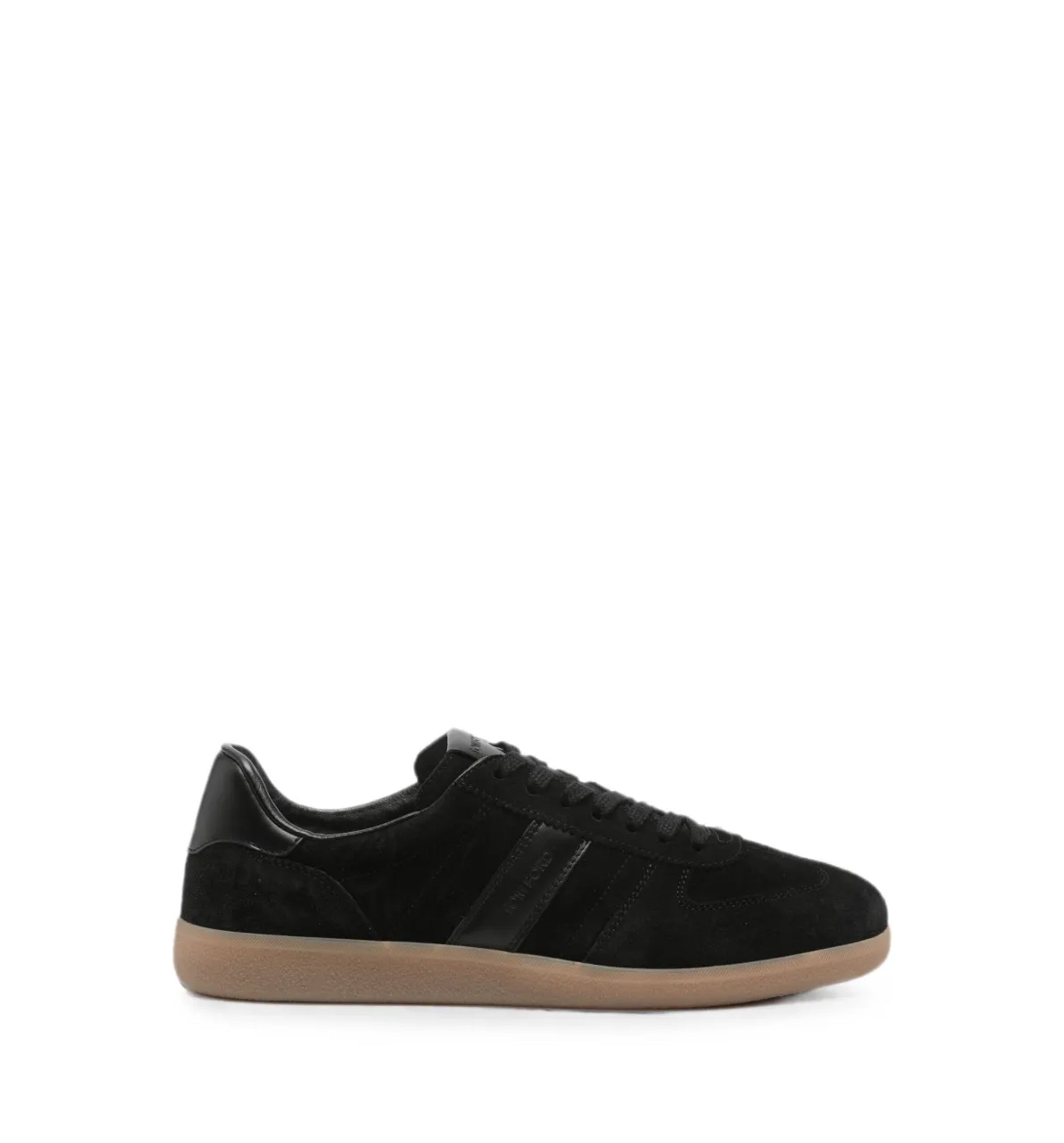 Suede Leather-trim Sneakers