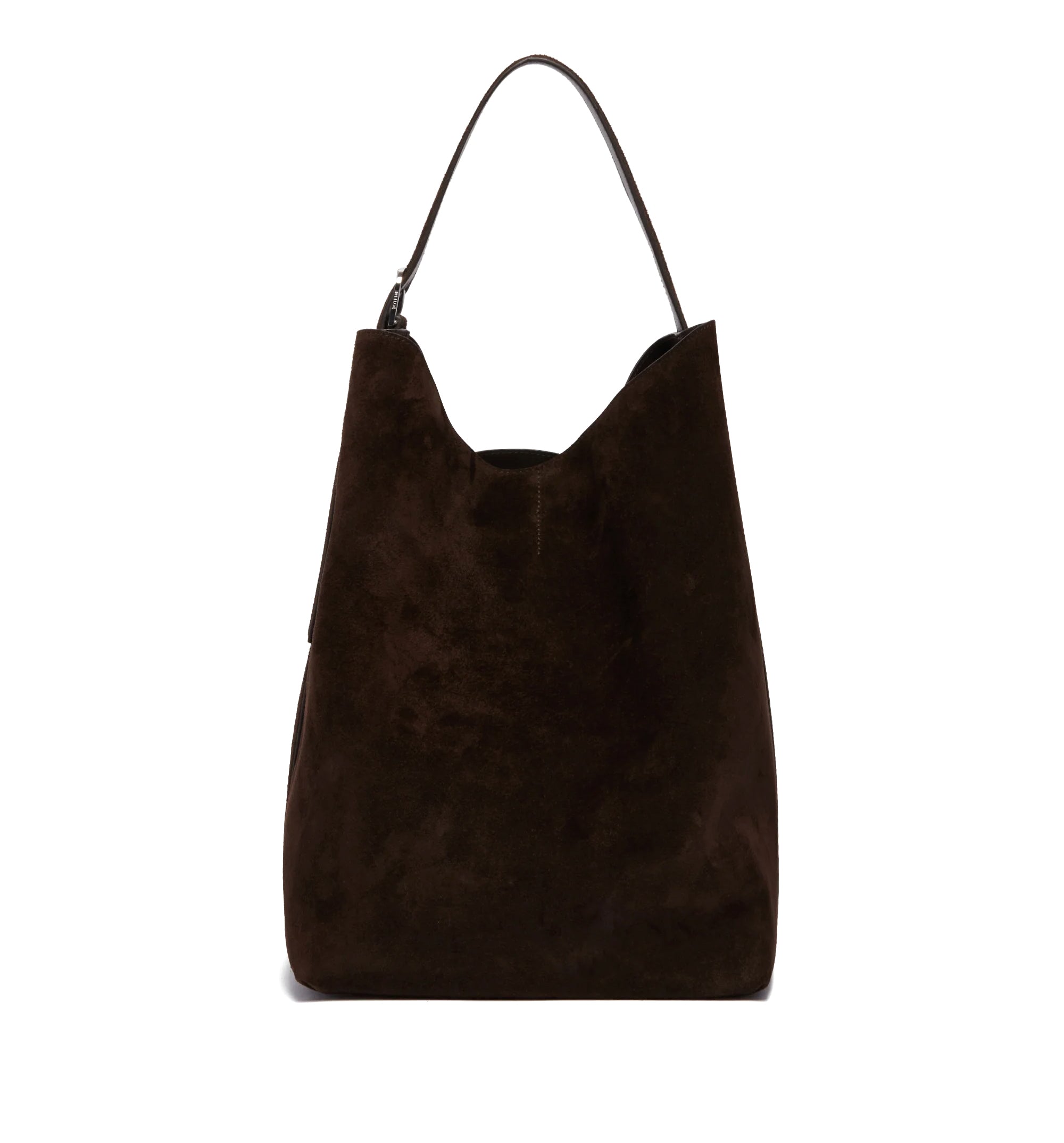 Belted Suede Leather Tote