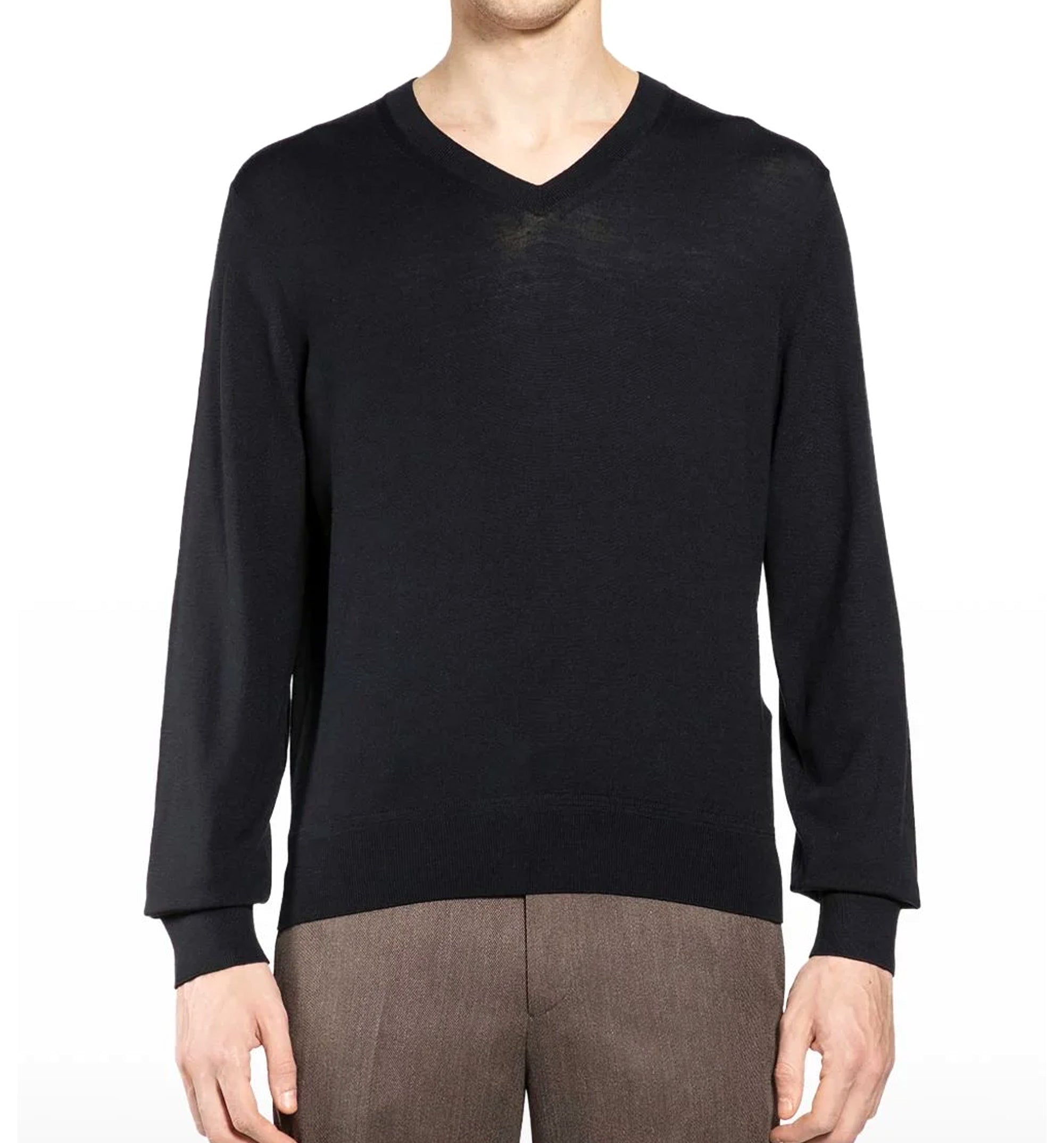 Long-sleeve V-neck top
