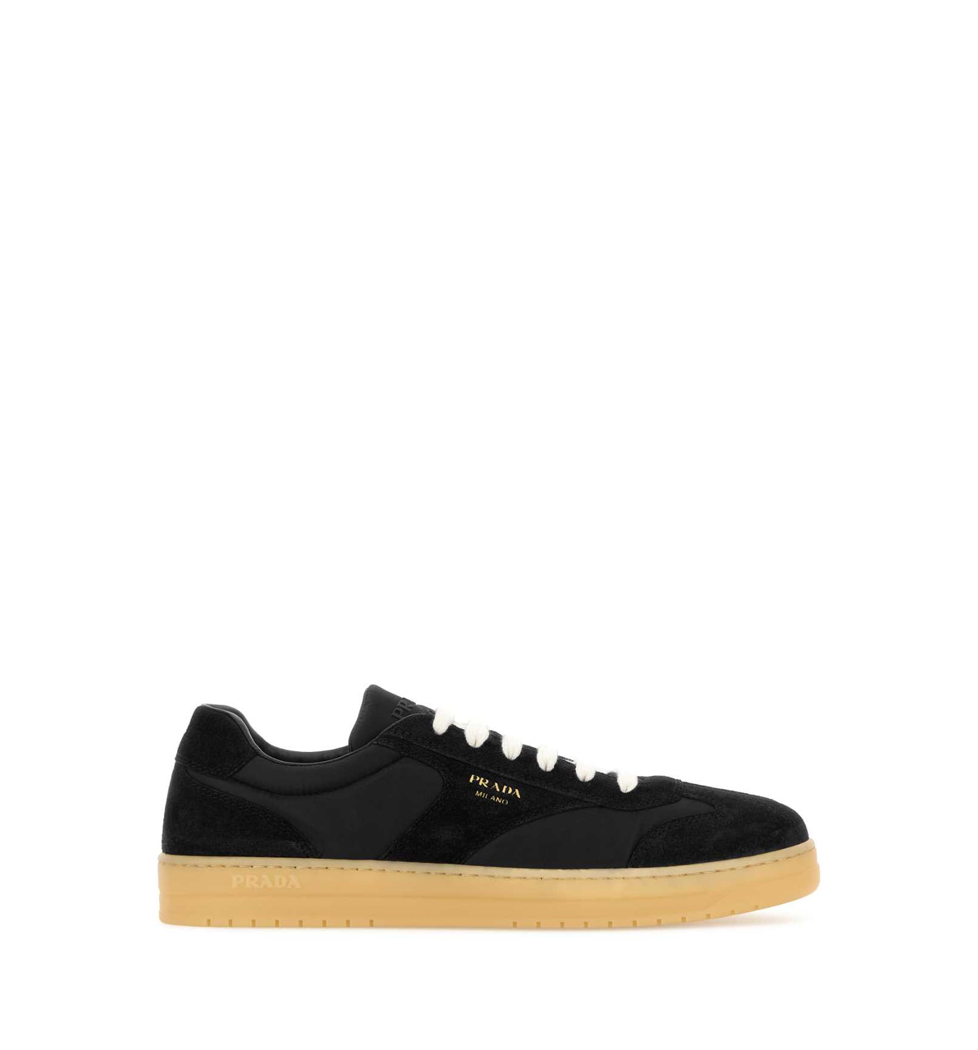 Suede And Re-Nylon Sneakers