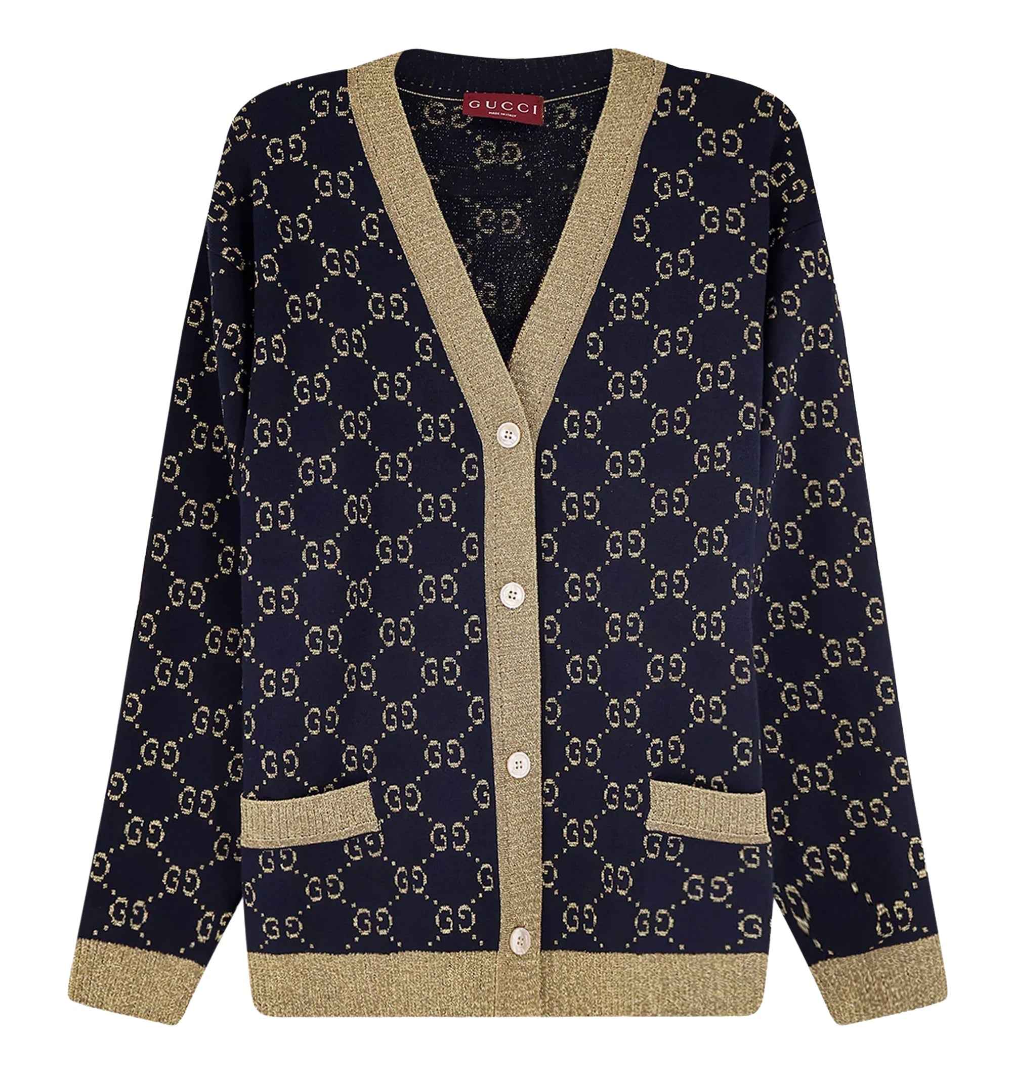 GG Cotton Lamé Cardigan