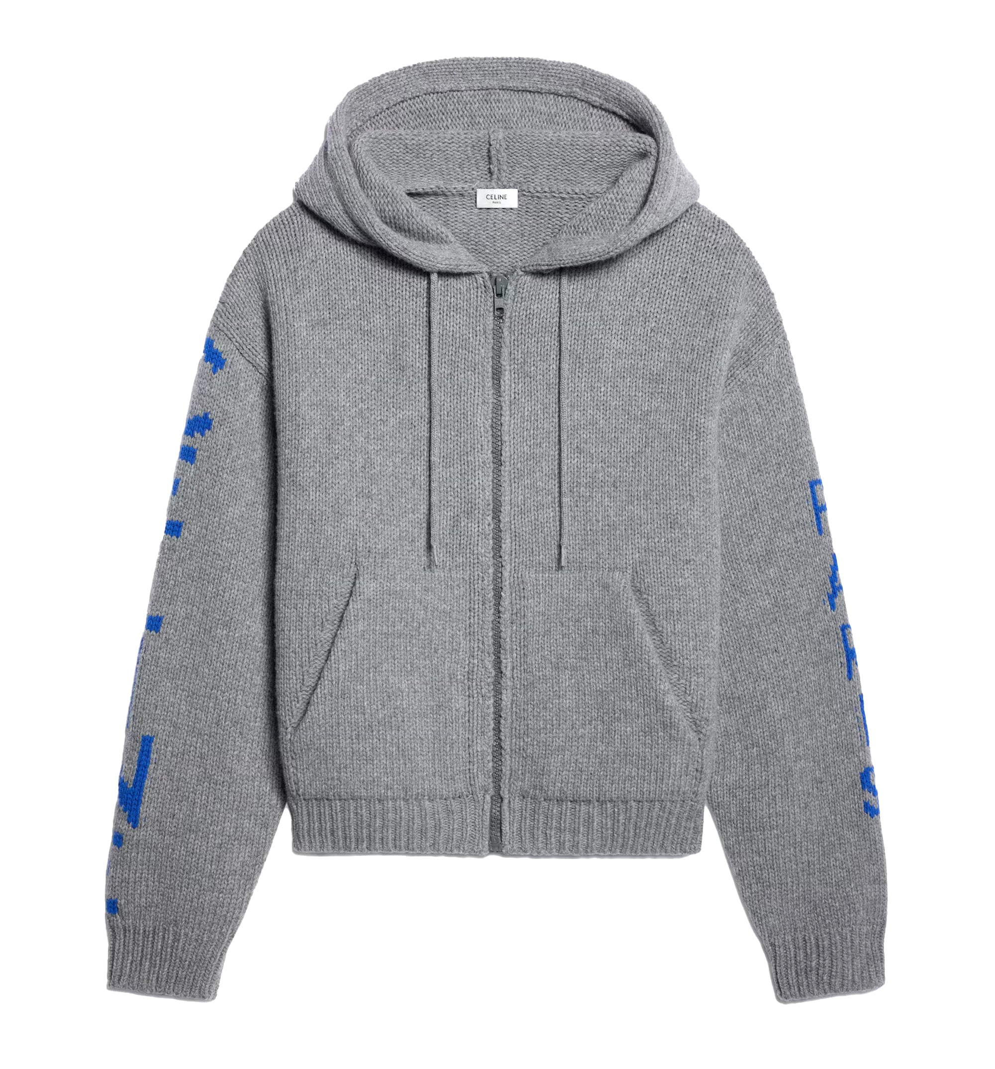 Zip-up virgin wool cardigan