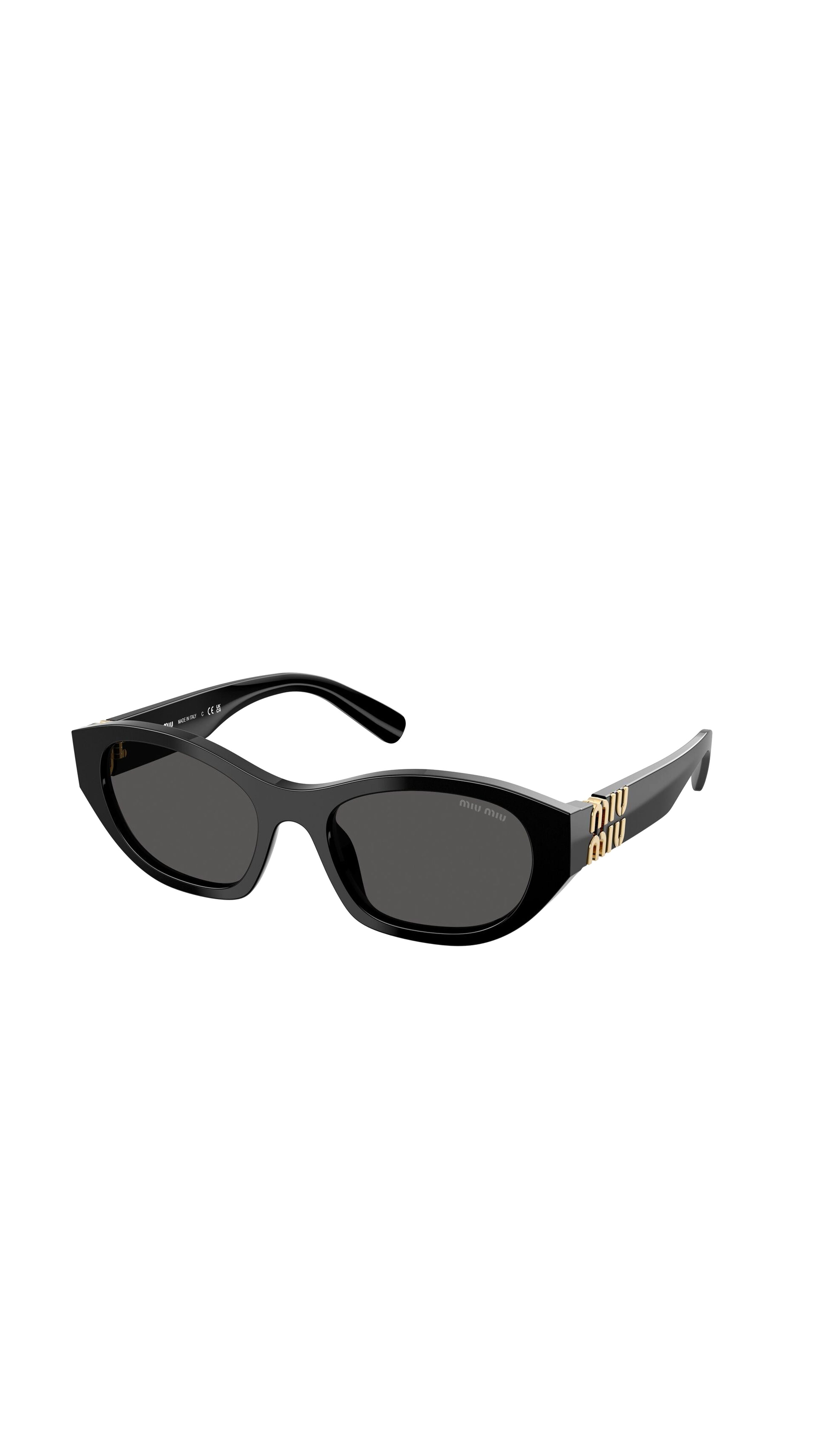 Miu Glimpse Sunglasses - Dark Grey / Black