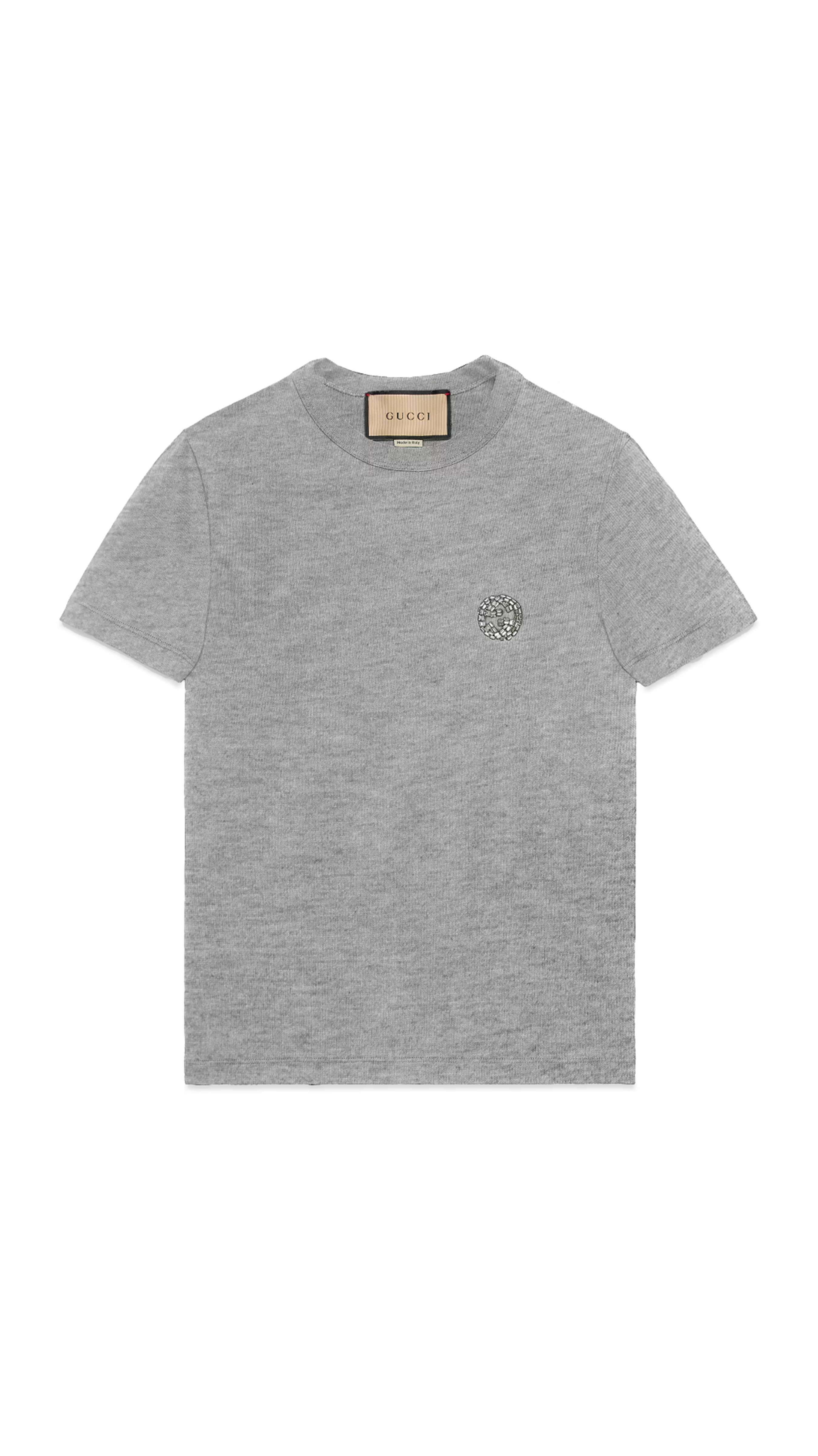 Crystal Interlocking G T-Shirt - Grey