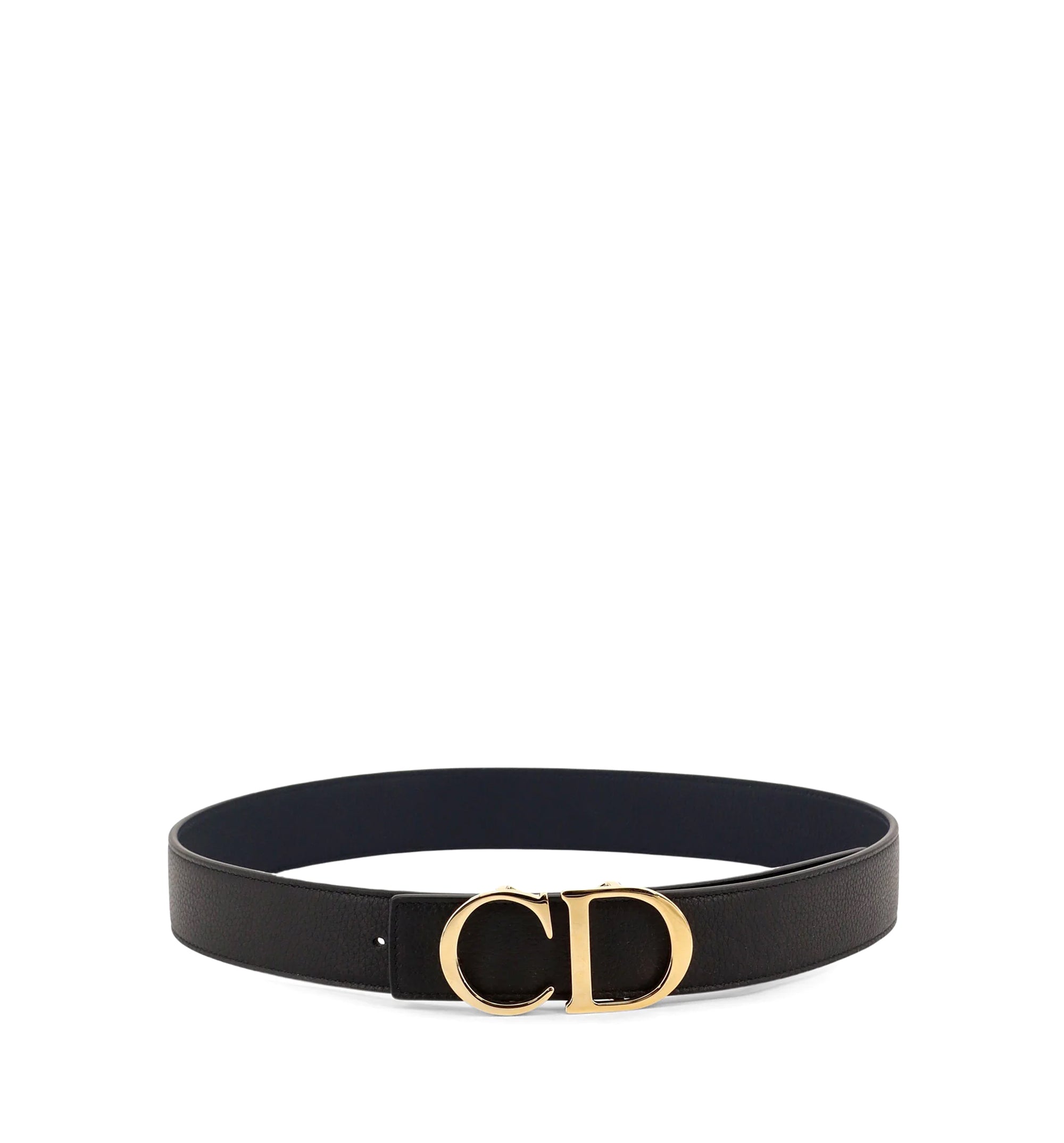 CD Buckle Reversible Leather Belt