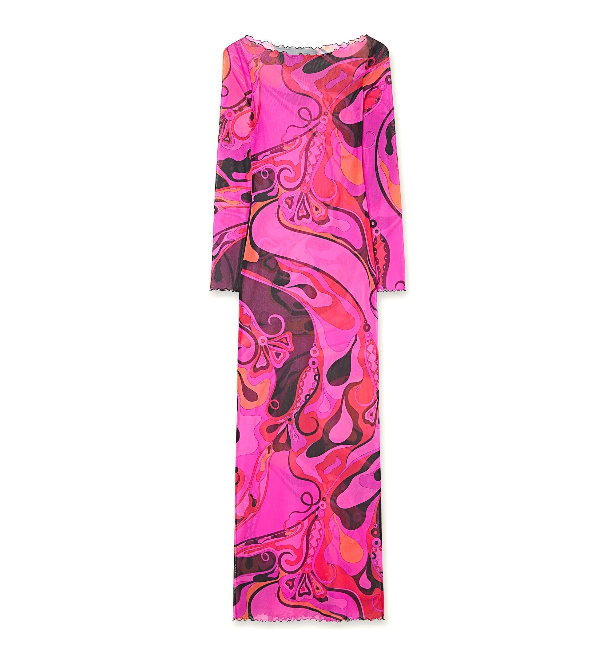 Orchidee Print Tulle Dress