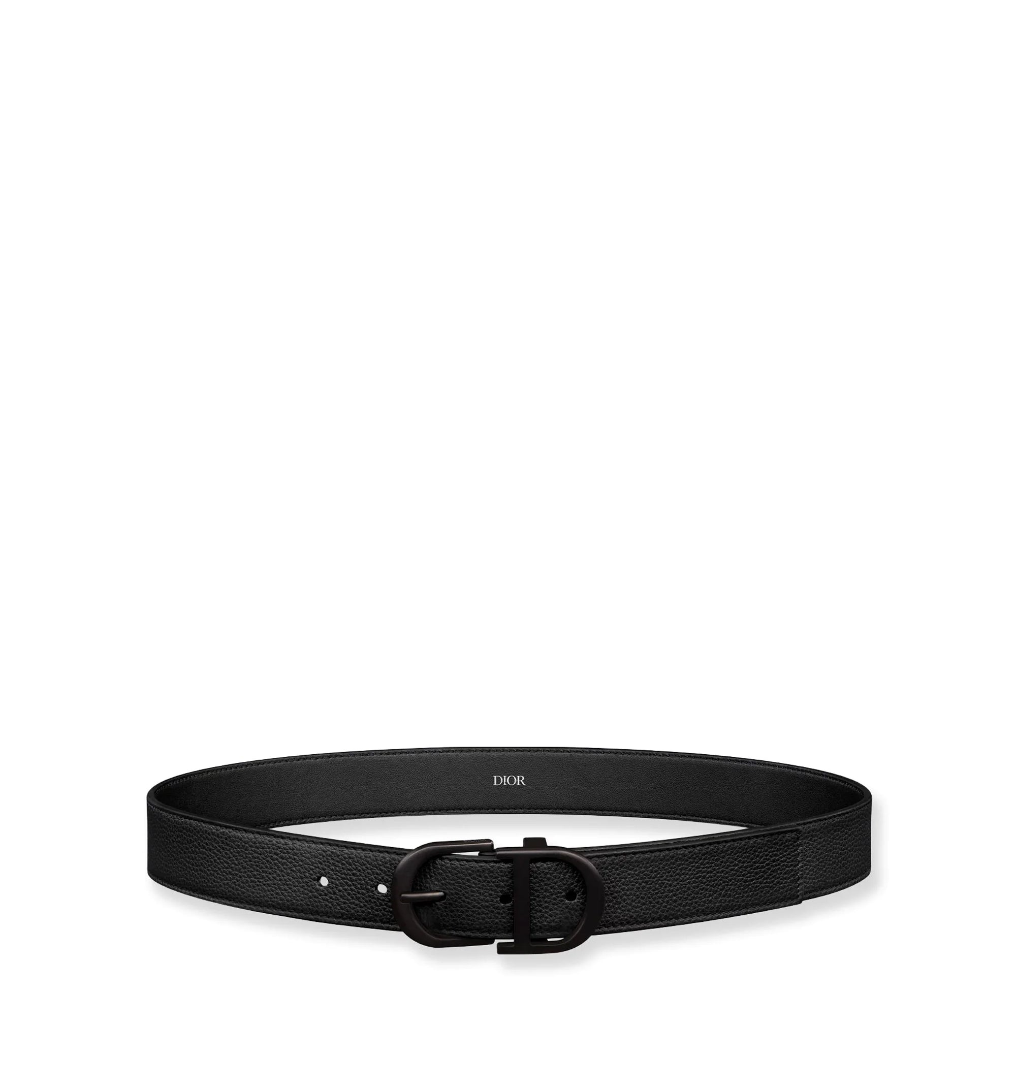 Belt Black Grained Calfskin, 33 MM