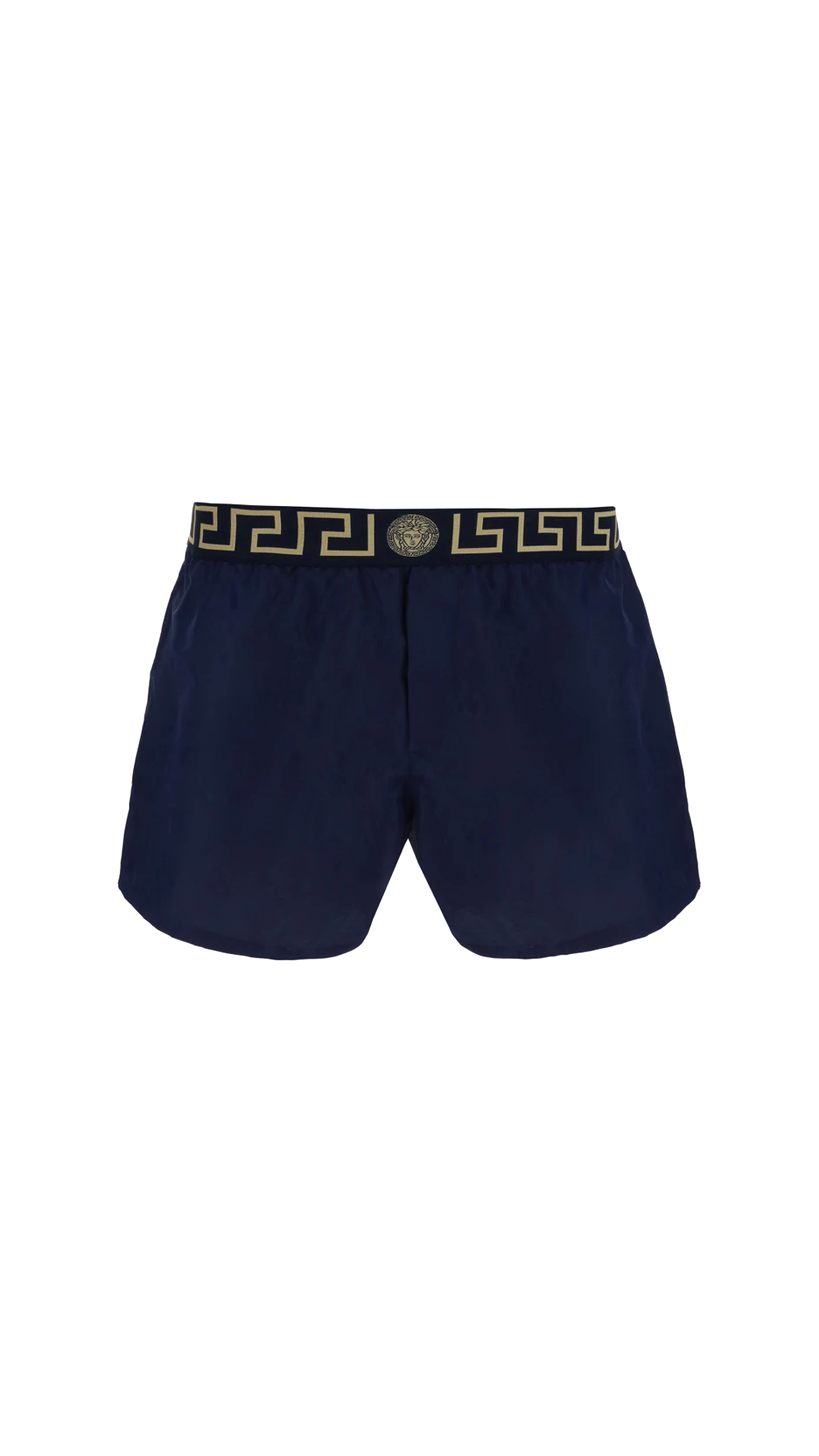 Greca Border Swim Shorts - Navy