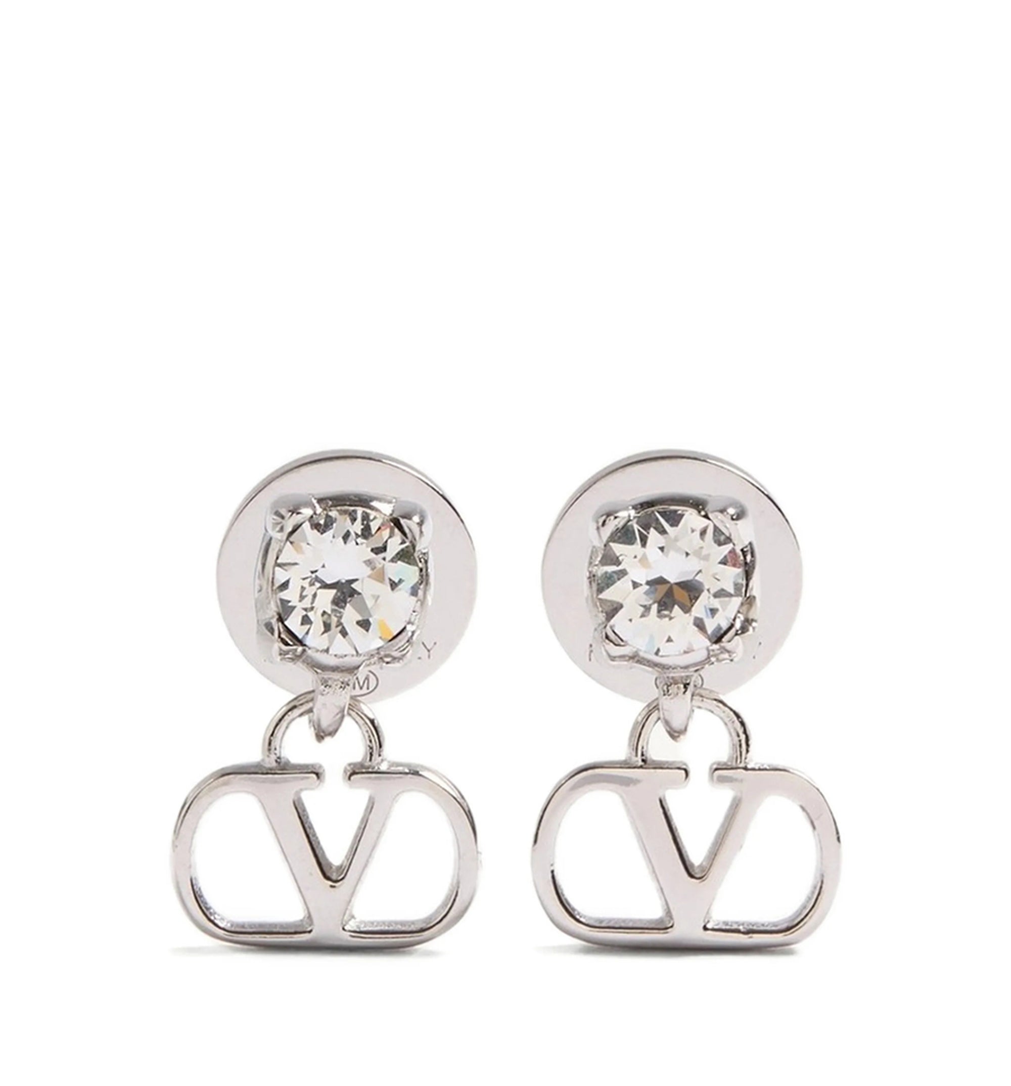 Vlogo Signature Earrings In Metal And Swarovski® Crystals