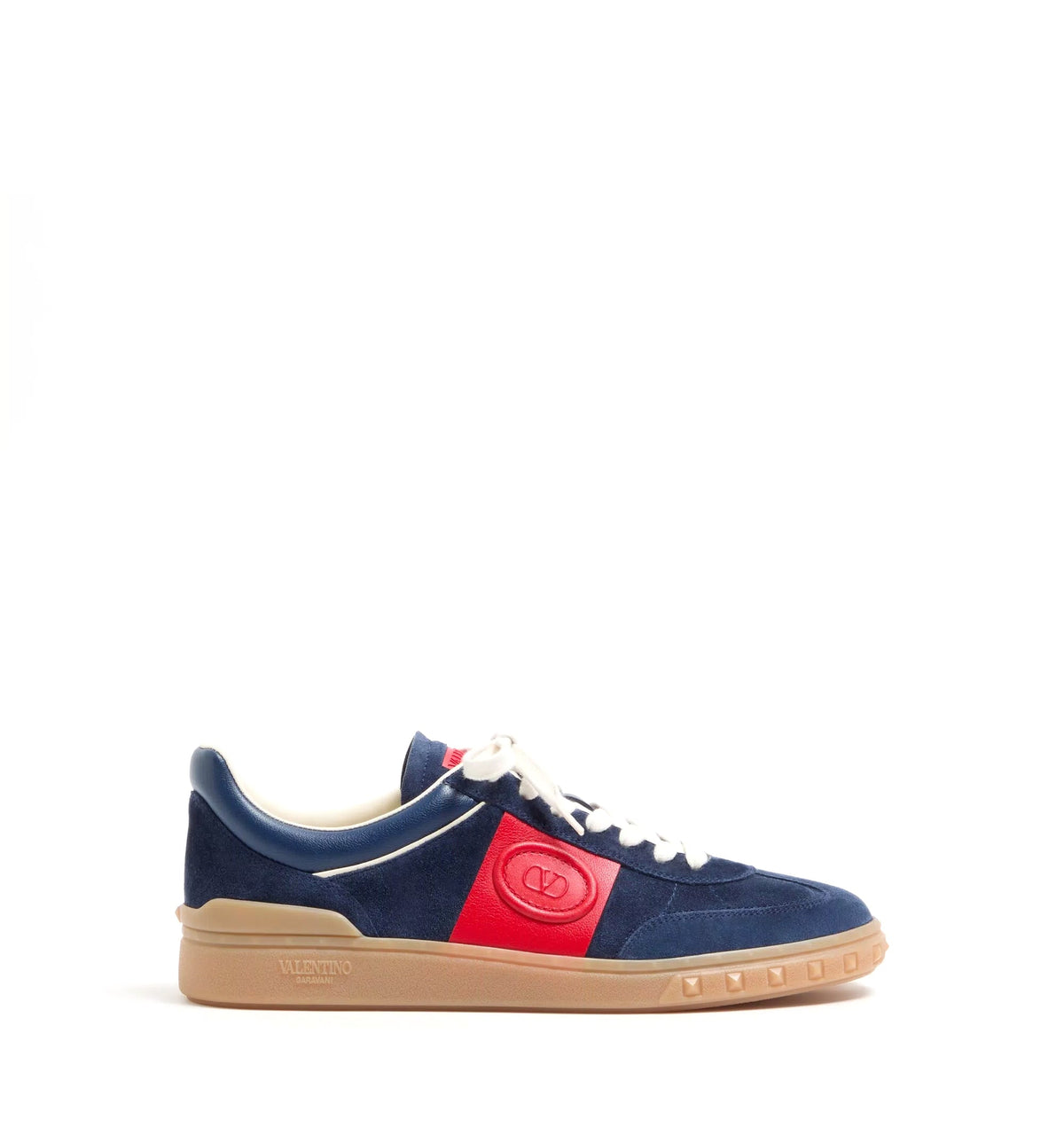 Upvillage Low Top Trainer In Split Leather And Calfskin Nappa Leather
