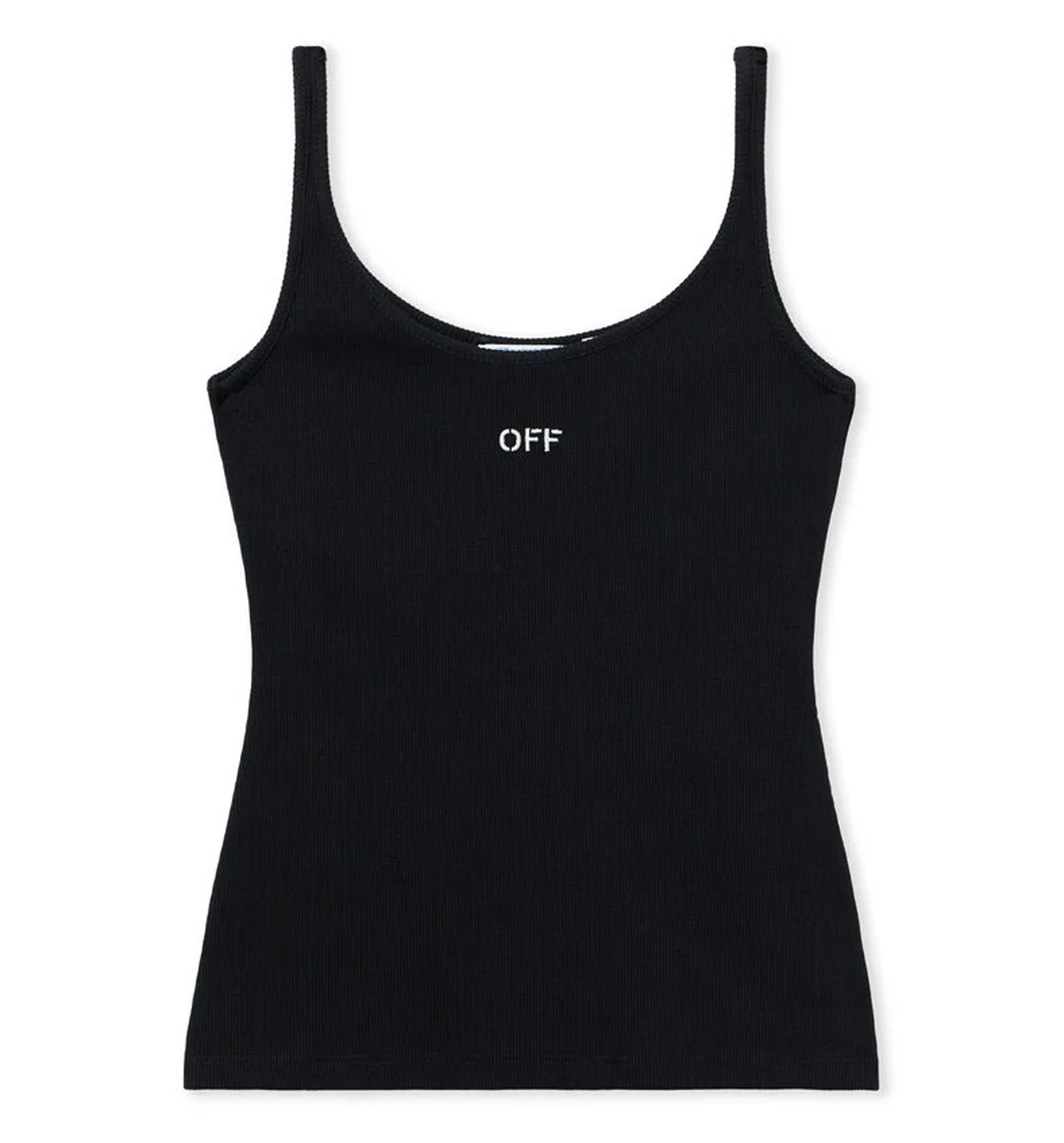 Off Stamp Ribbed Tank Top