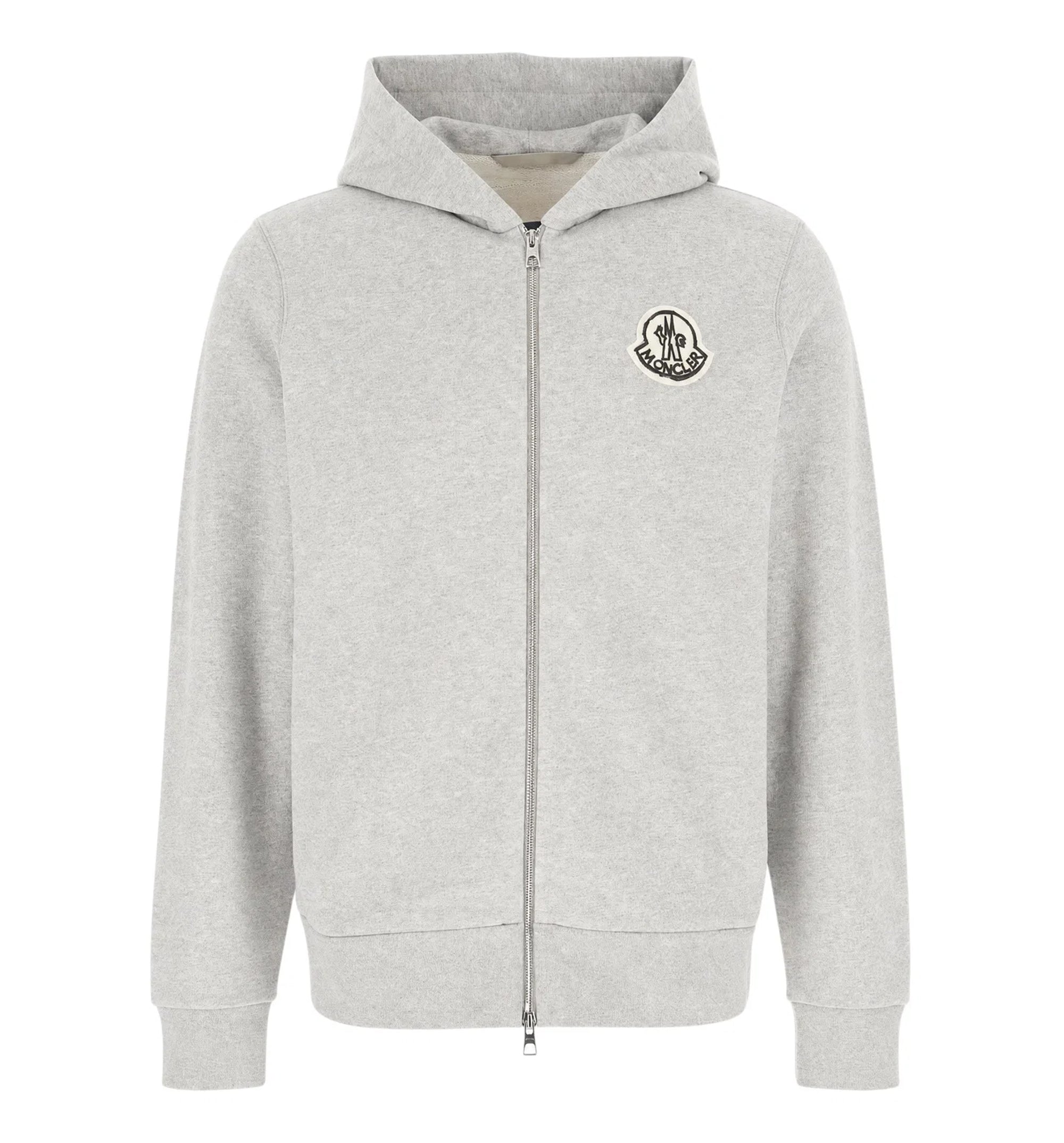 Sketched Logo Zip-Up Cotton Hoodie
