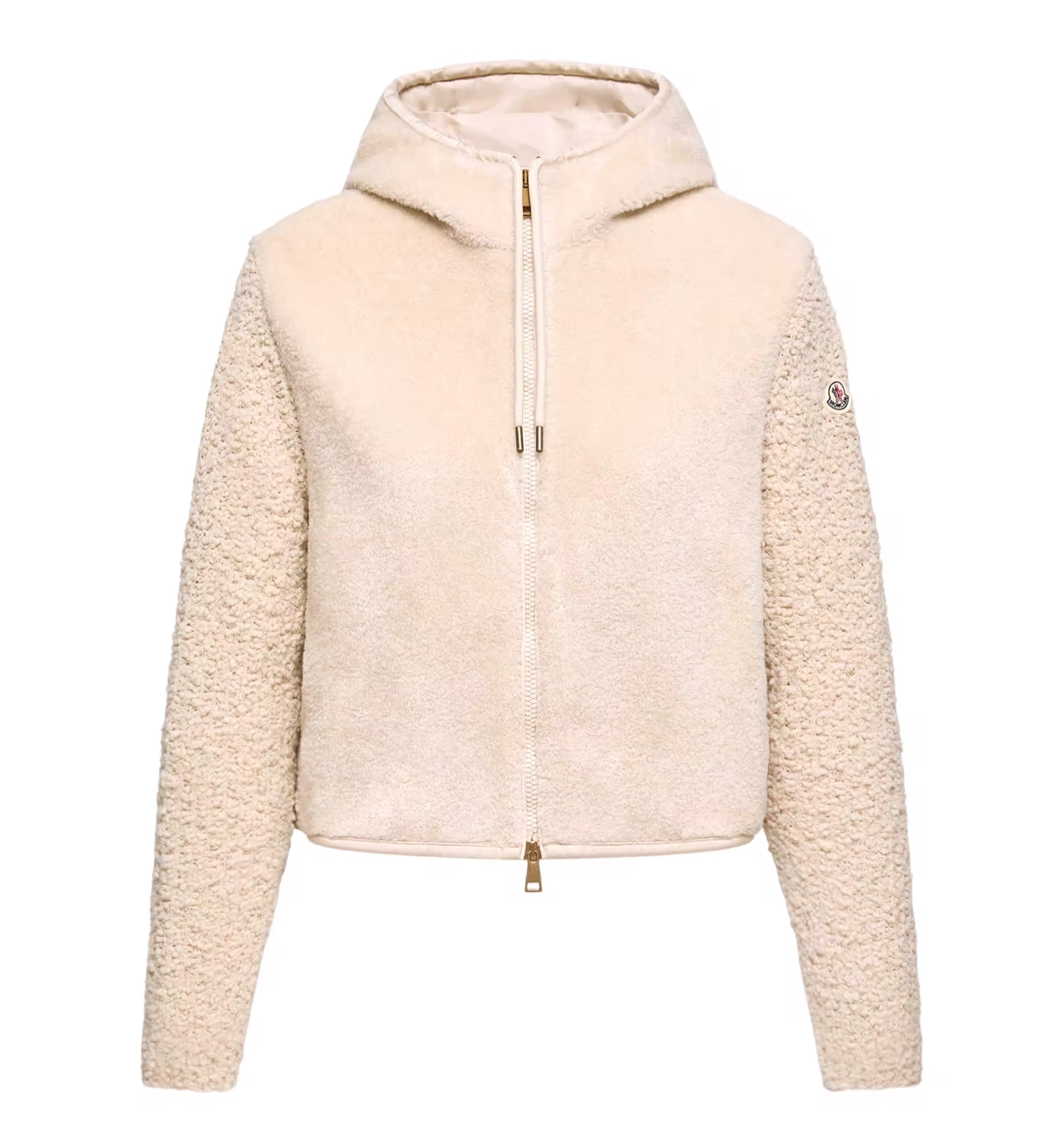 Bouclé & Teddy Zip-Up Hoodie