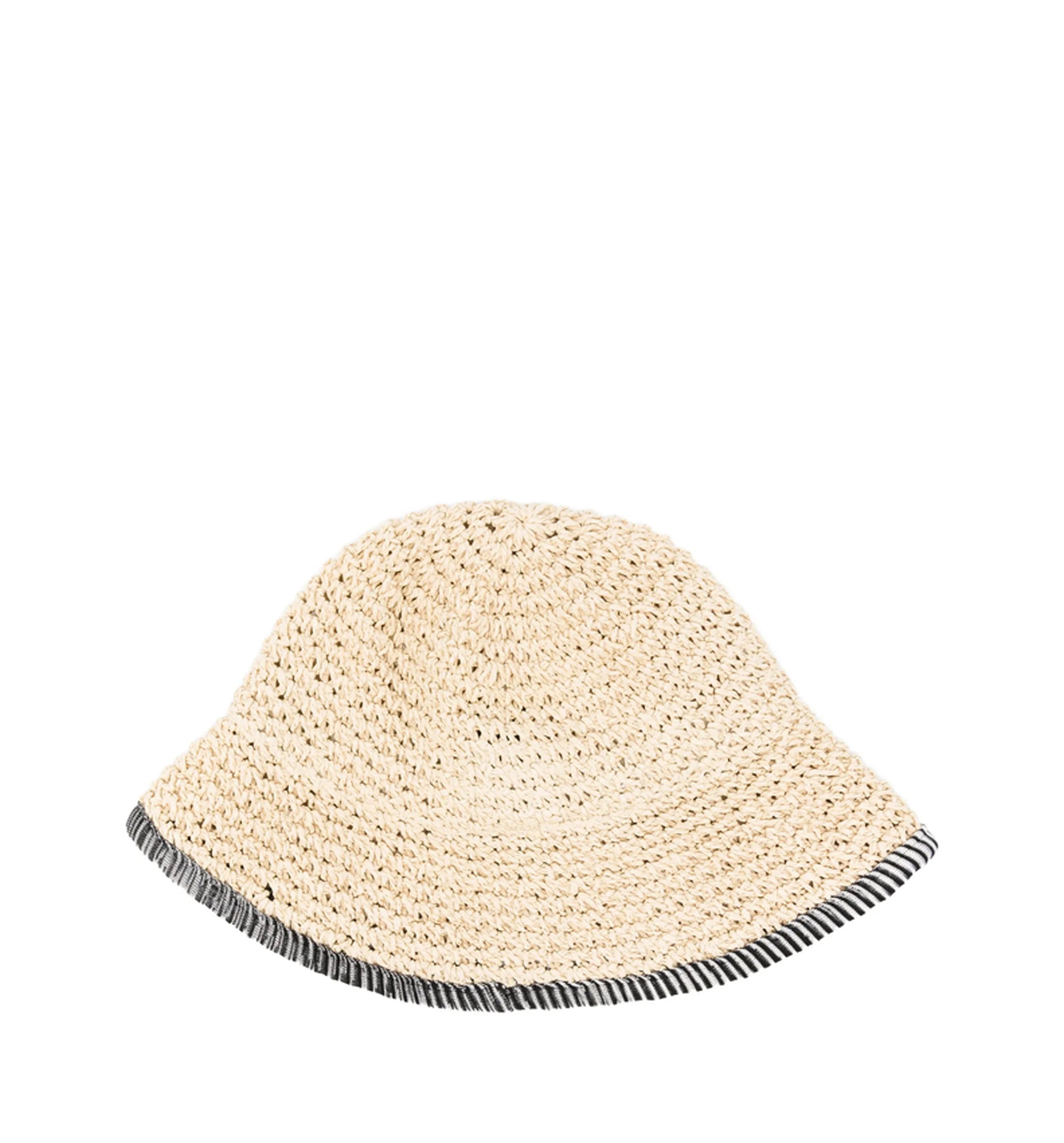 Striped-Trim Bucket Hat