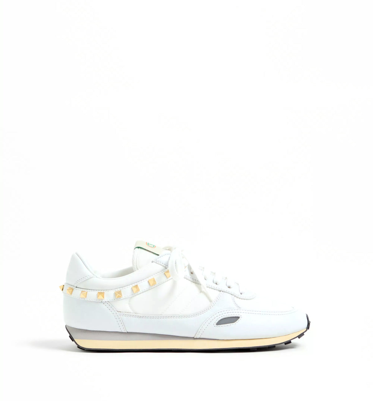Stud Up Sneaker In Leather And Nylon