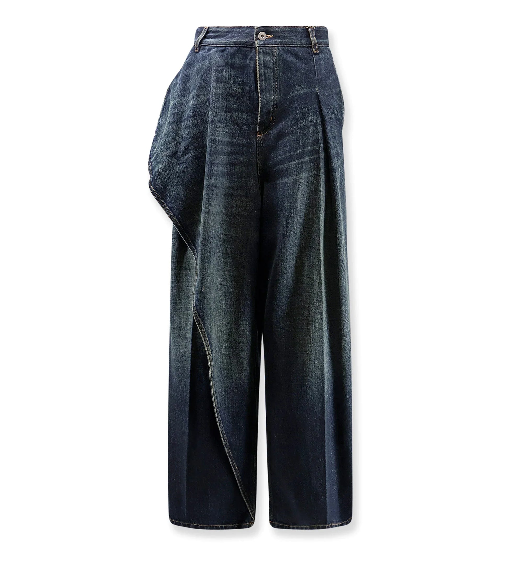 Draped Flared Jeans