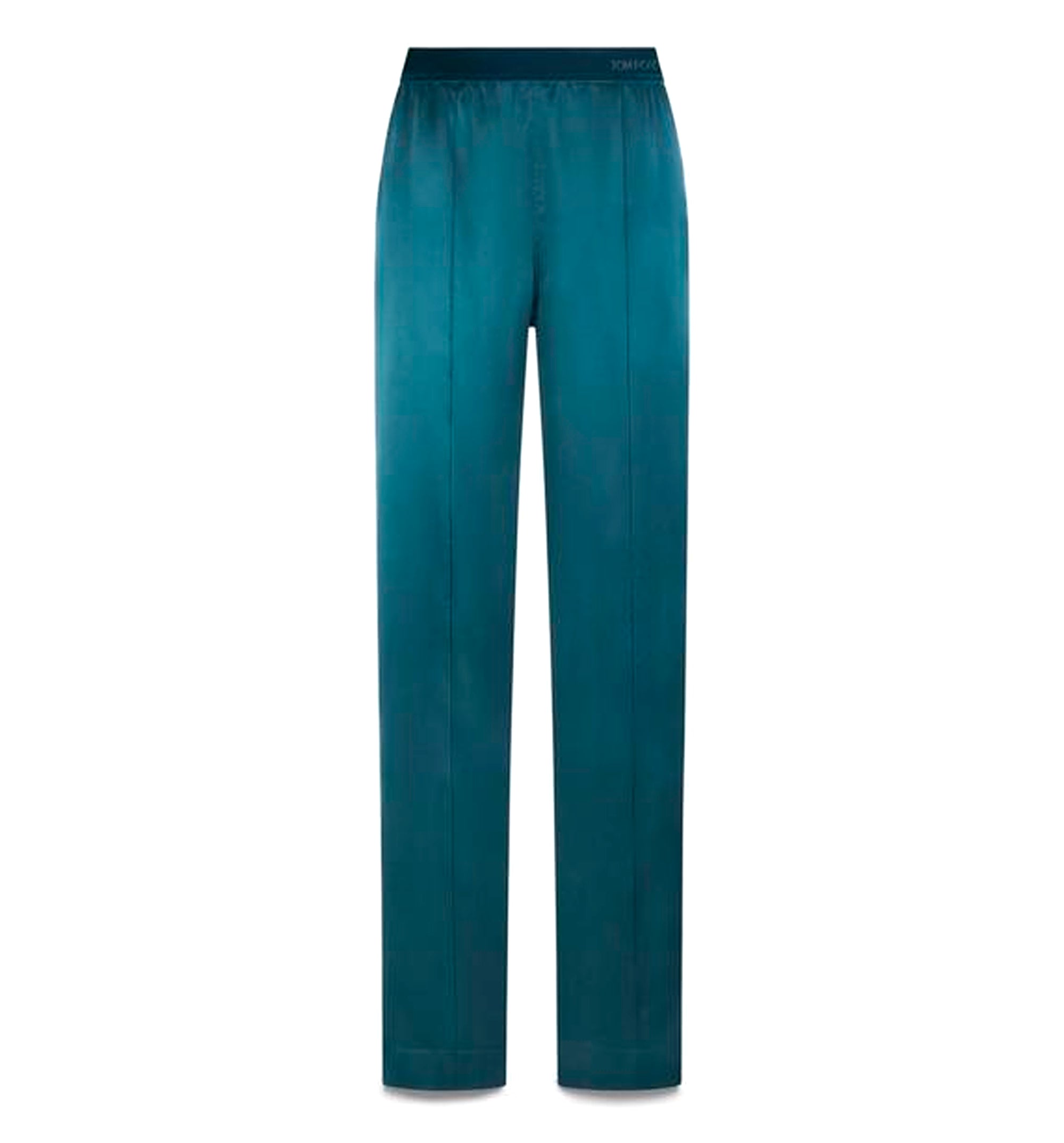 Peach-Feel Silk Satin Pj Pants