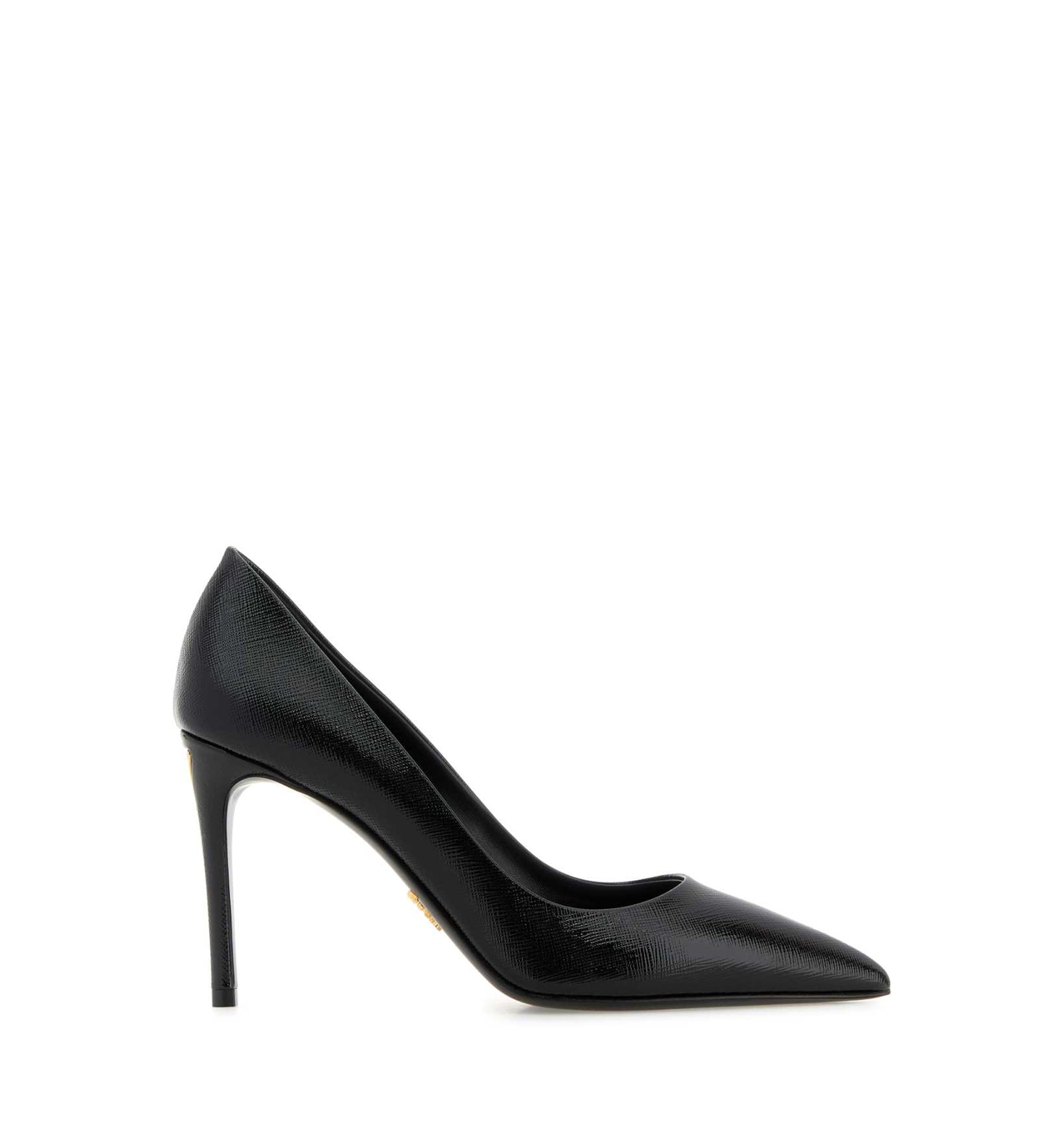 Patent Saffiano Leather Pumps