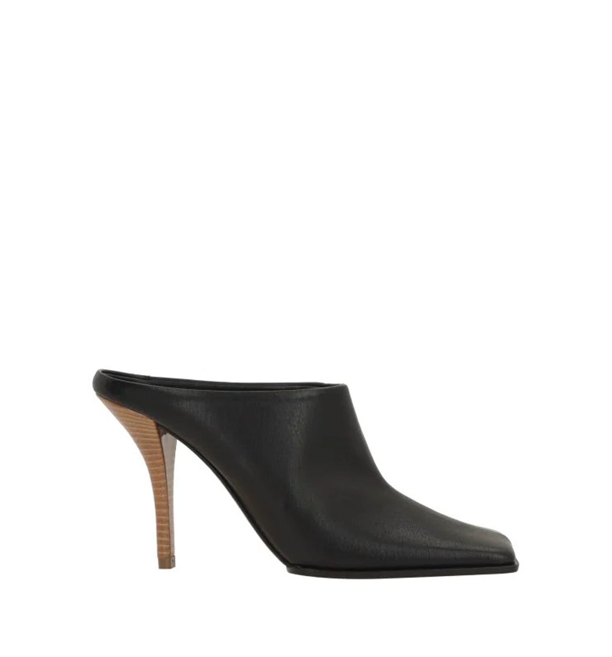 Soft Square Mules In Leather