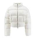 Crop Fit down jacket with crest