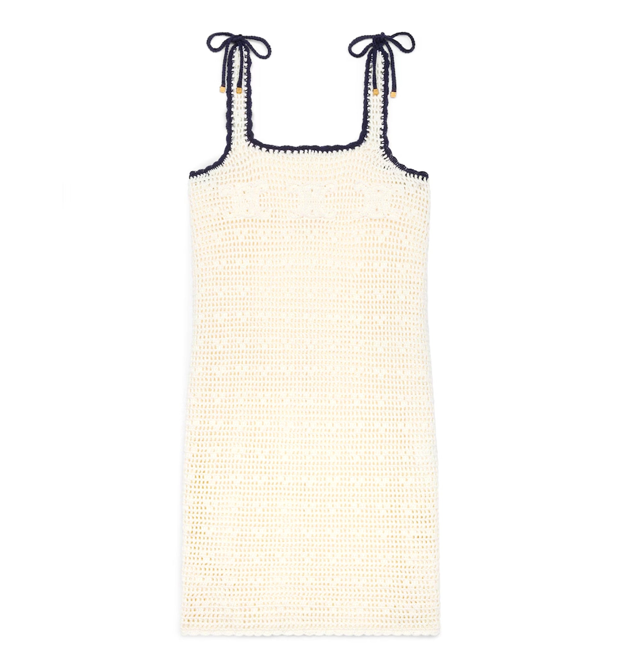 Triomphe Mini Dress in Crocheted Cotton