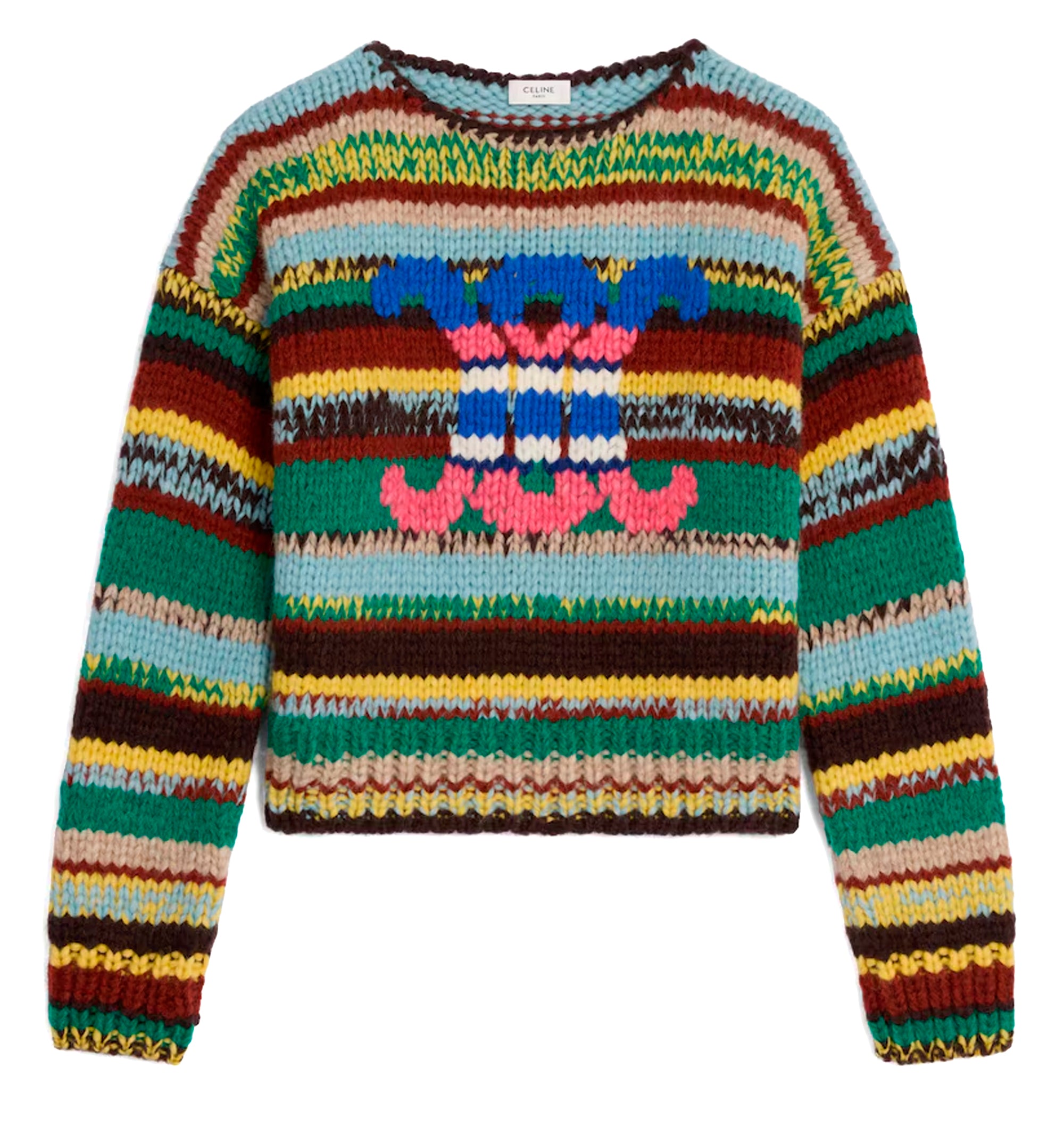 Crewneck Sweater In Mouline Alpaca And Wool