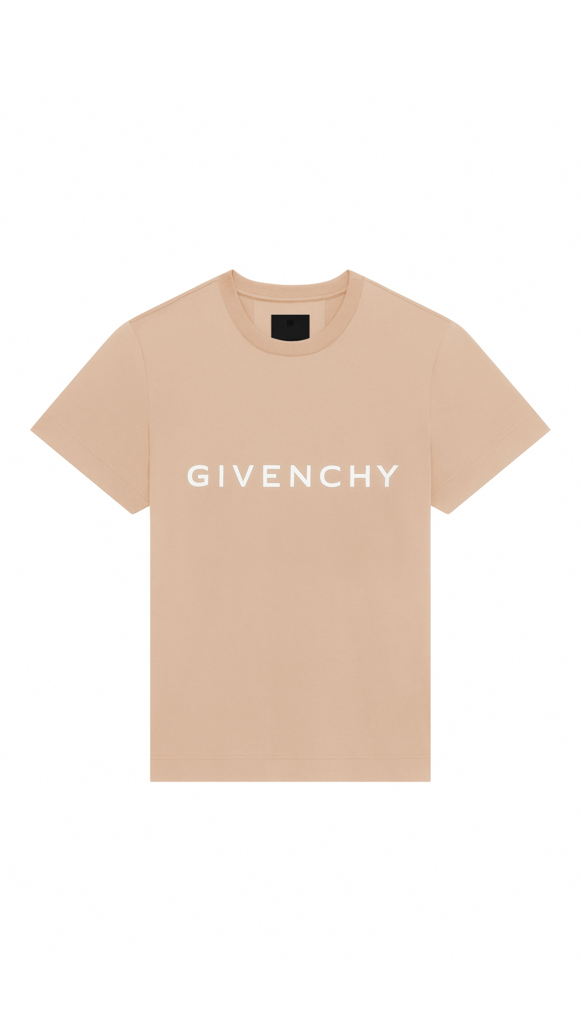 Archetype Slim fit T shirt in Cotton Beige Camel Amuze