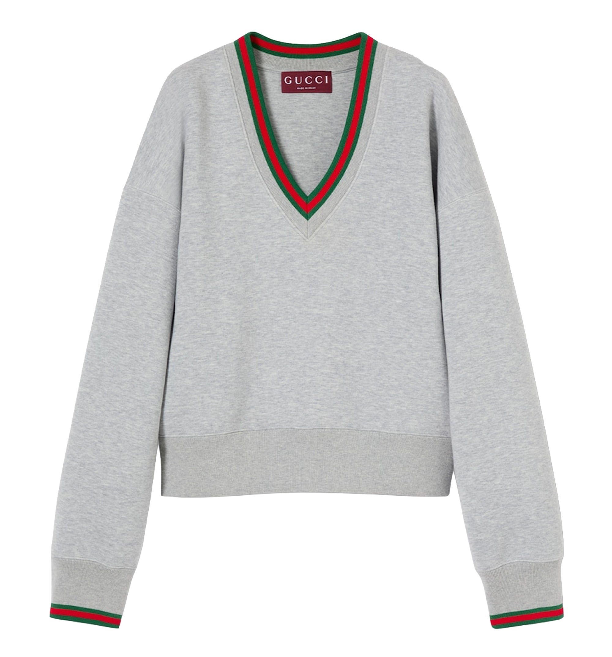 Cotton Jersey Sweatshirt With Web